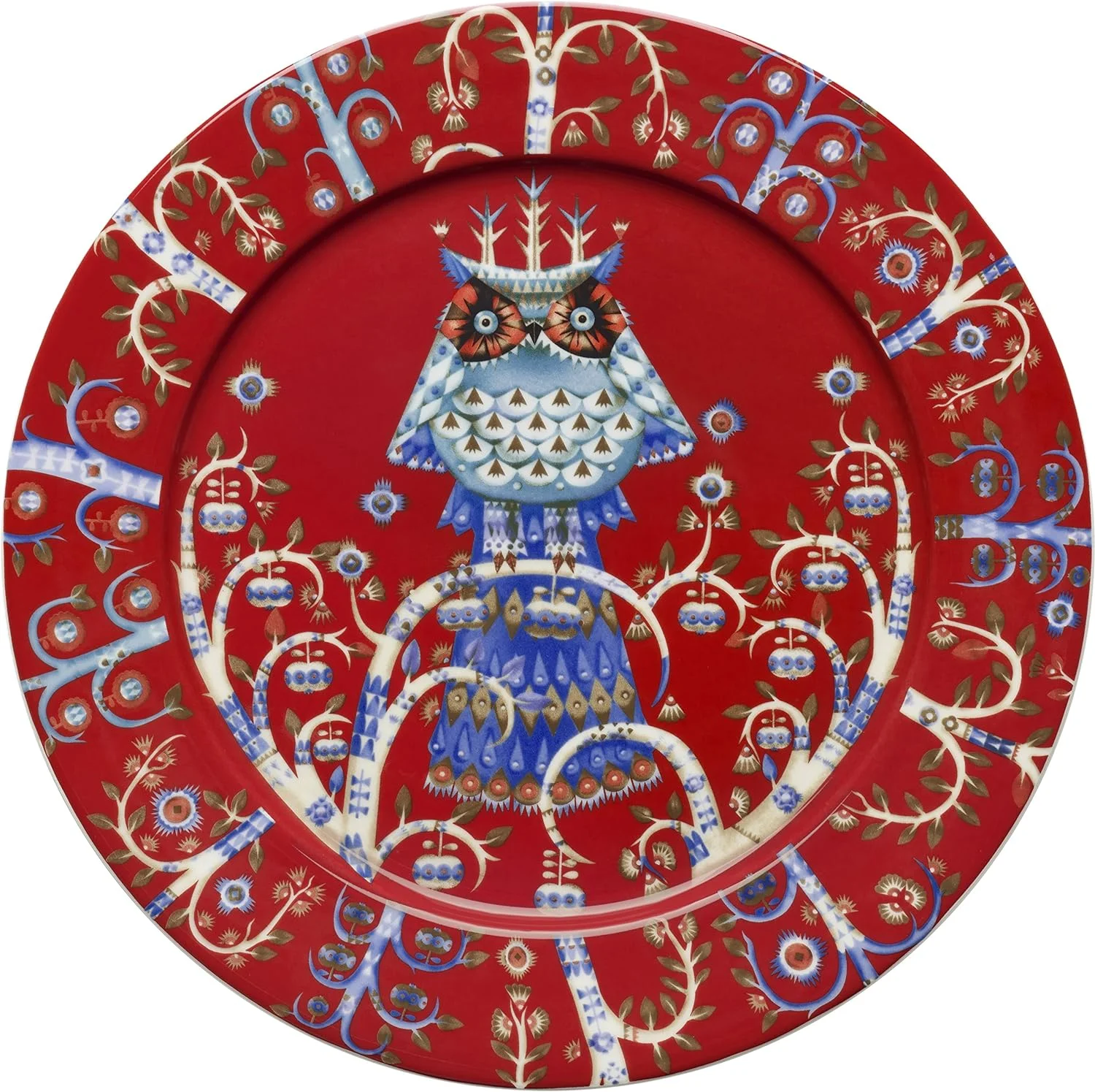 Taika Plate, Red, 10.6 Inches (27 Cm)