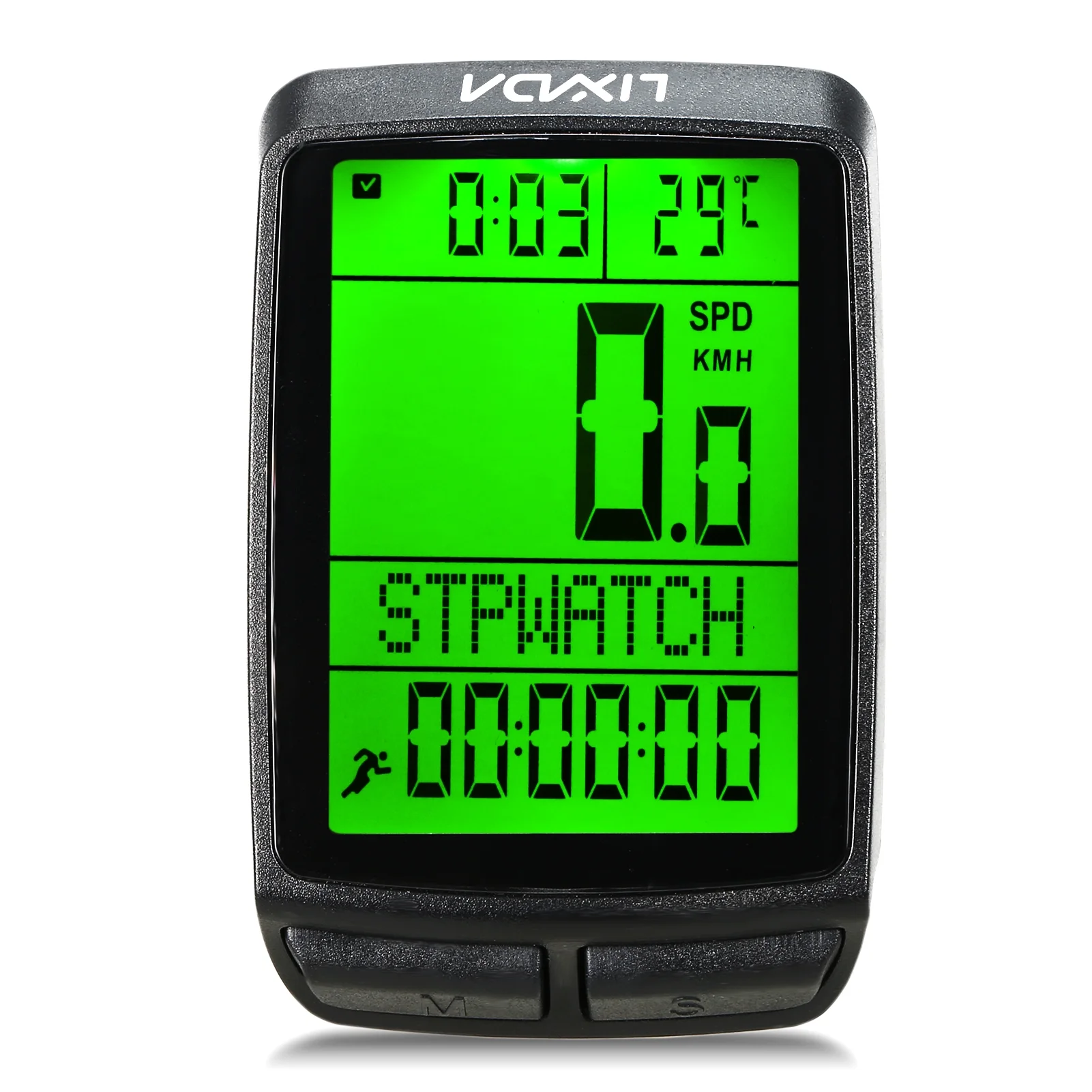 Lixada Bike Speedometer - Wireless Cycling Computer with LED Backlight for Accurate Speed and Distance Monitoring