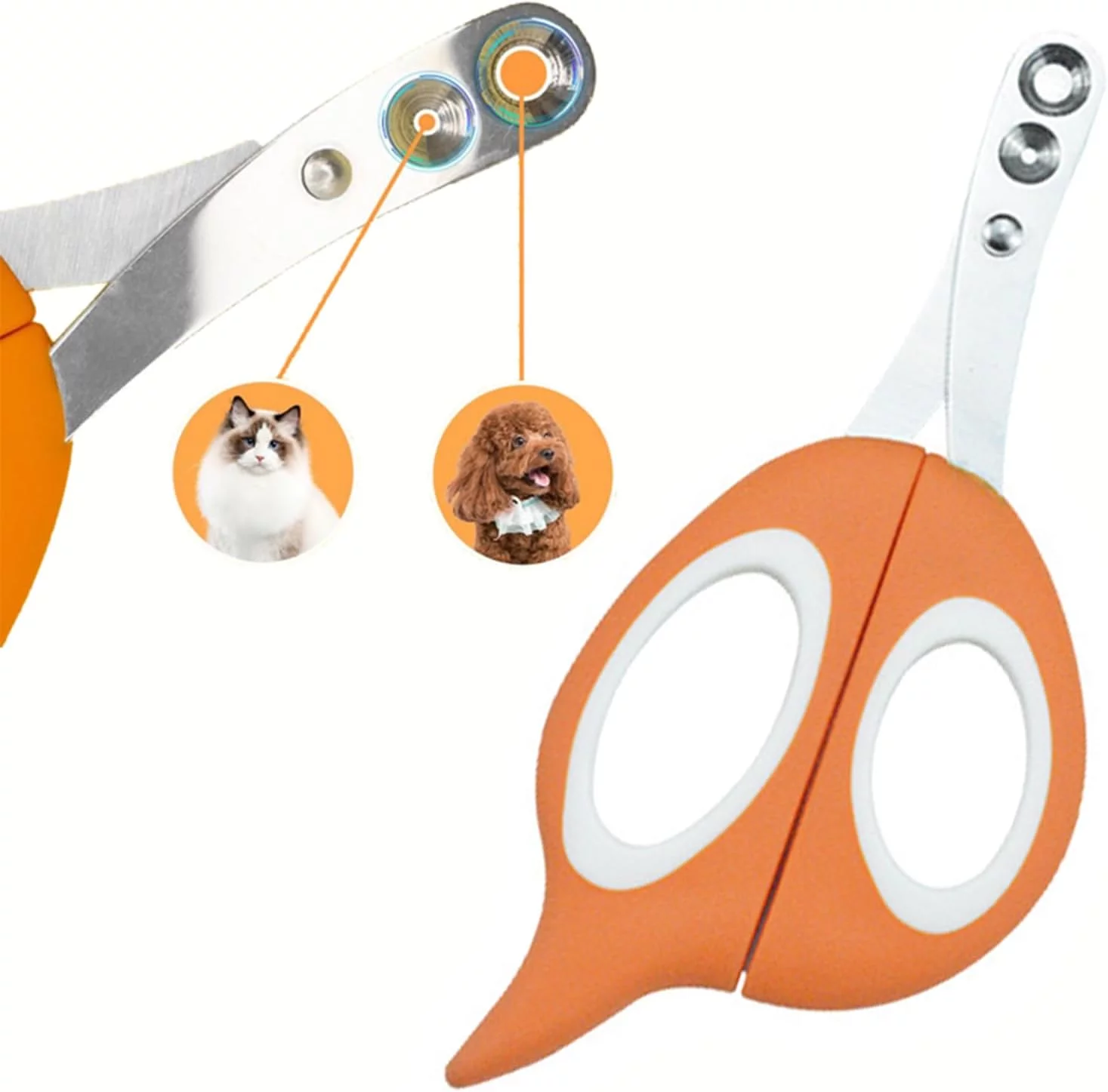 Pet Nail Clippers,with Double Circular Cut Hole Pet Nail Clippers,for Multi-pet Families, Dog Nail Clipper, Cat Nail Clipper, Suitable for Almost All Family Pets