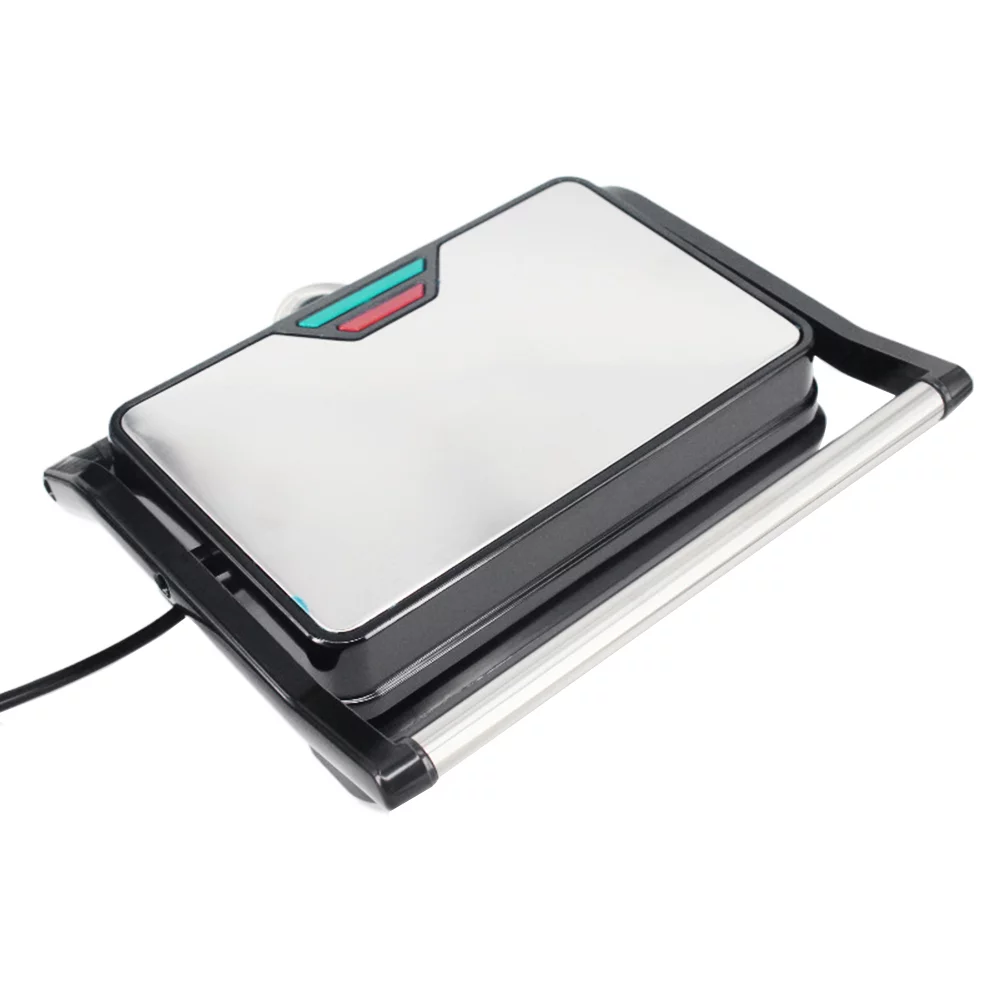 Yabuy Durable Stainless Steel Panini Maker 850W High Power Nonstick Steak Machine