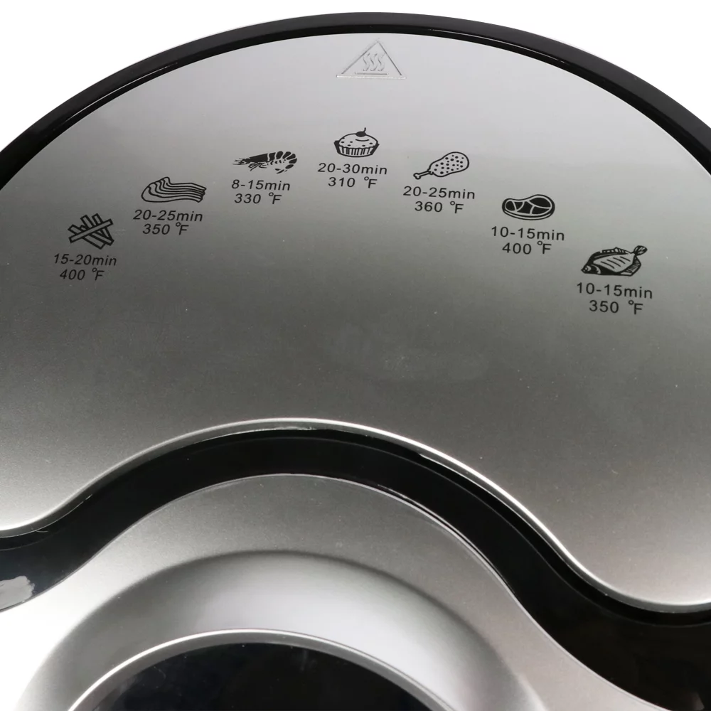 BIGTREE Family Size Air Fryer Touchscreen Oil Free Oven Basket 3 Quart Cooker UL Certified, Black