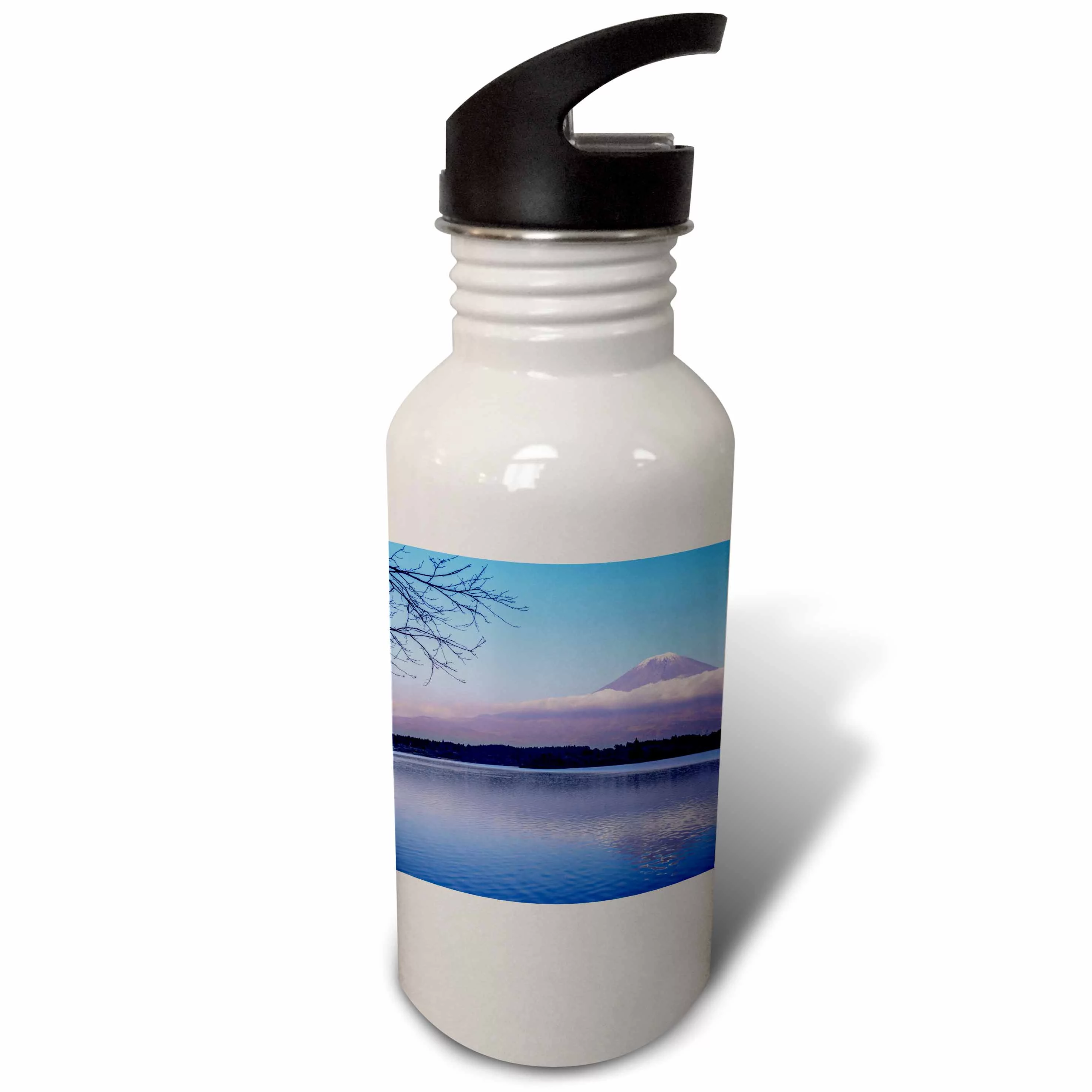 Japan, Shizuoka, Lake Tanuki, Mt. Fuji.  21 oz Sports Water Bottle wb-208699-1