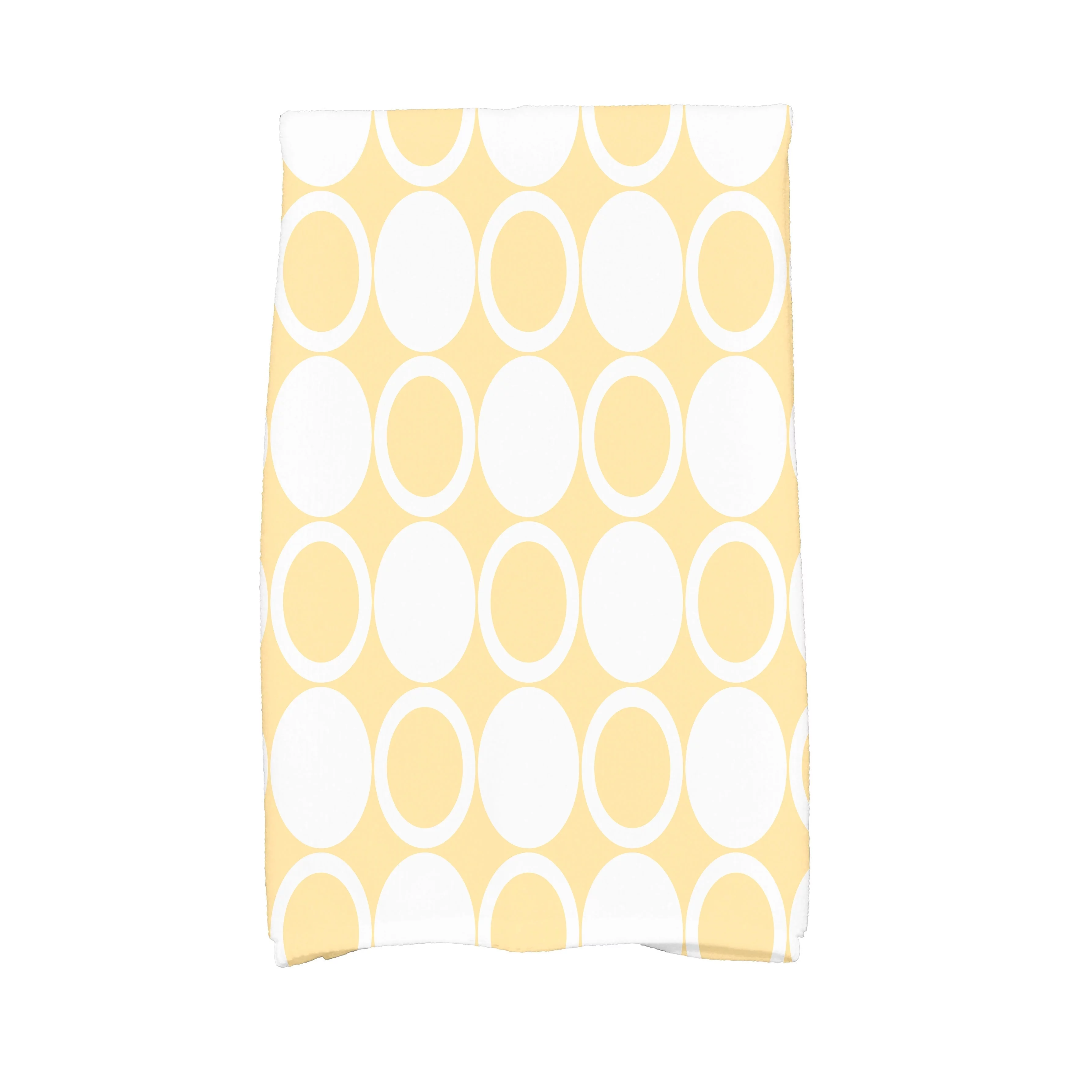 Simply Daisy, 16 x 25 Inch, Small Modcircles, Geometric Print Kitchen Towel, Navy Blue