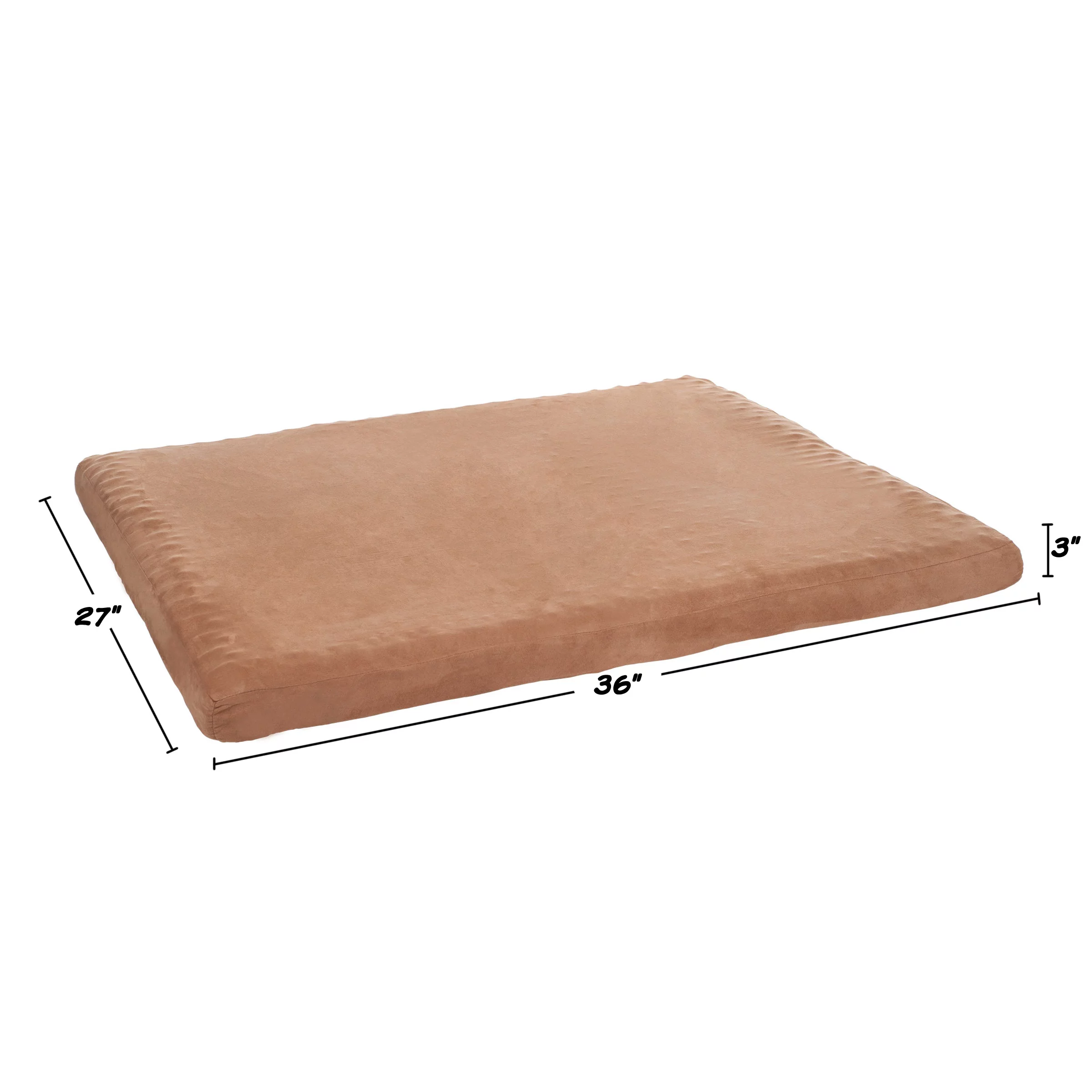 Dog Bed with Removable Cover - 36x27 Orthopedic Pet Bed with 3-Inch Egg Crate Style Padding and Microsuede - Medium Crate Bed by PETMAKER (Clay)