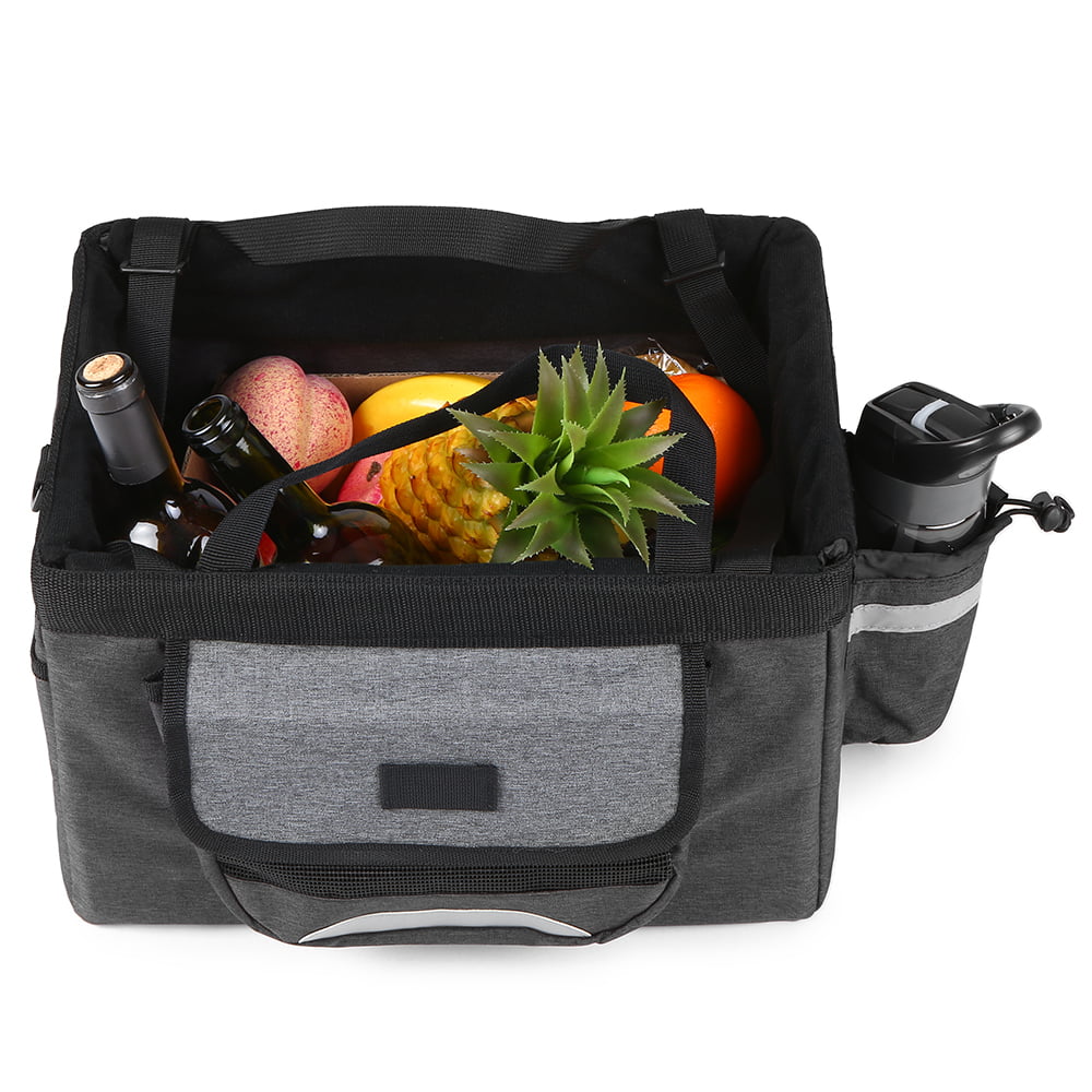 Lixada Foldable Bicycle Front Basket Removable Bike Pet Basket Pet Dog Cat Carrier Camping Tote Bag