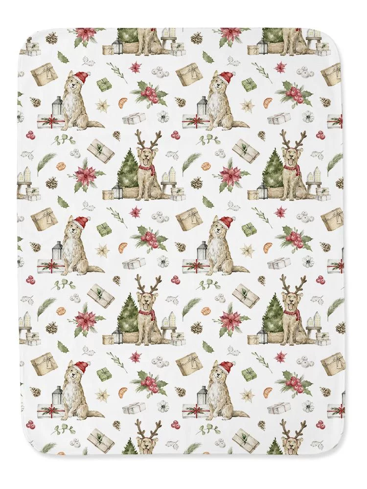 Sitting Christmas Dogs Blanket -Image by Shutterstock,