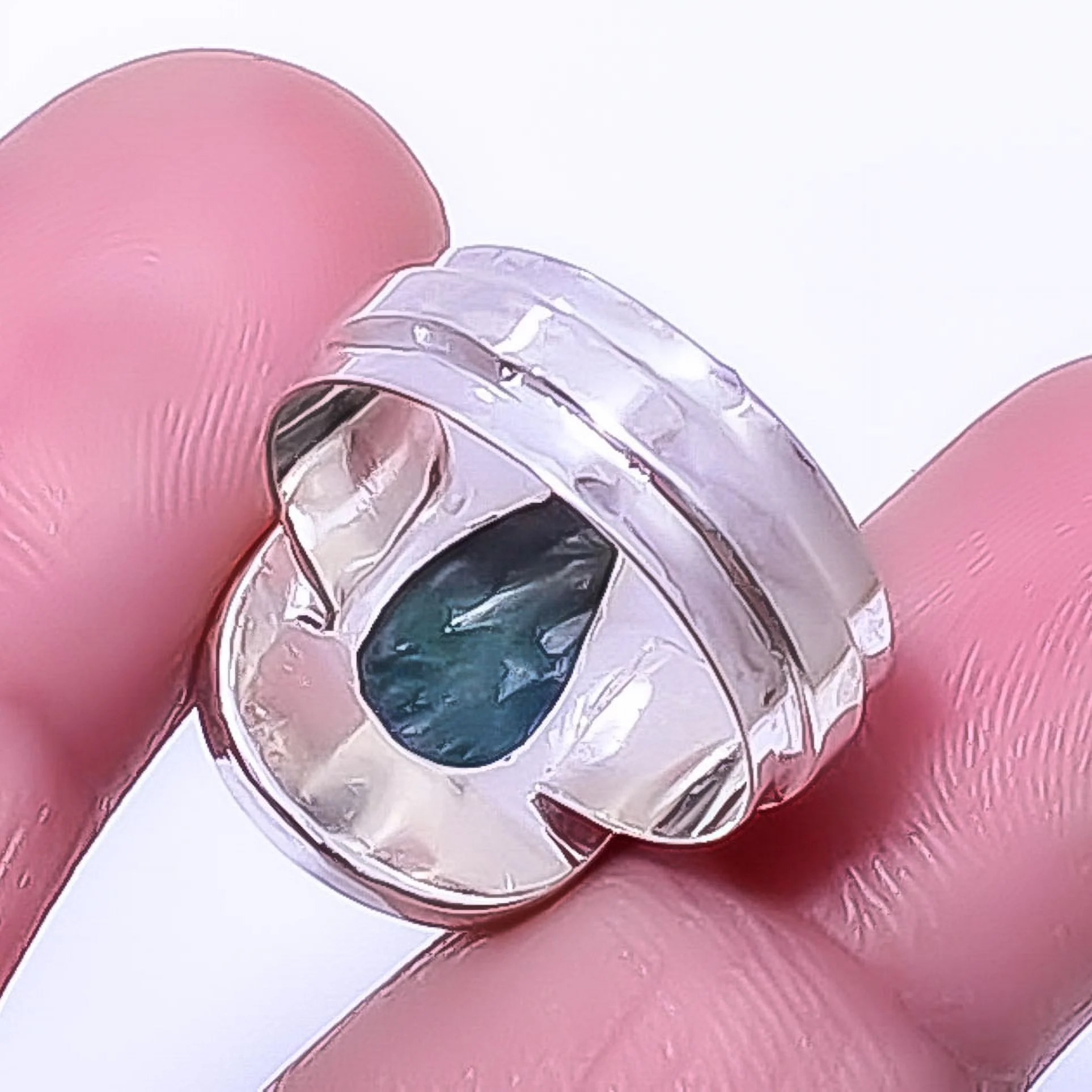 Seraphinite - Russia Handmade 925 Silver Plated Ring s.7.5 R6067-49, Valentine's Day Gift, Birthday Gift, Beautiful Jewelry For Woman & Girls