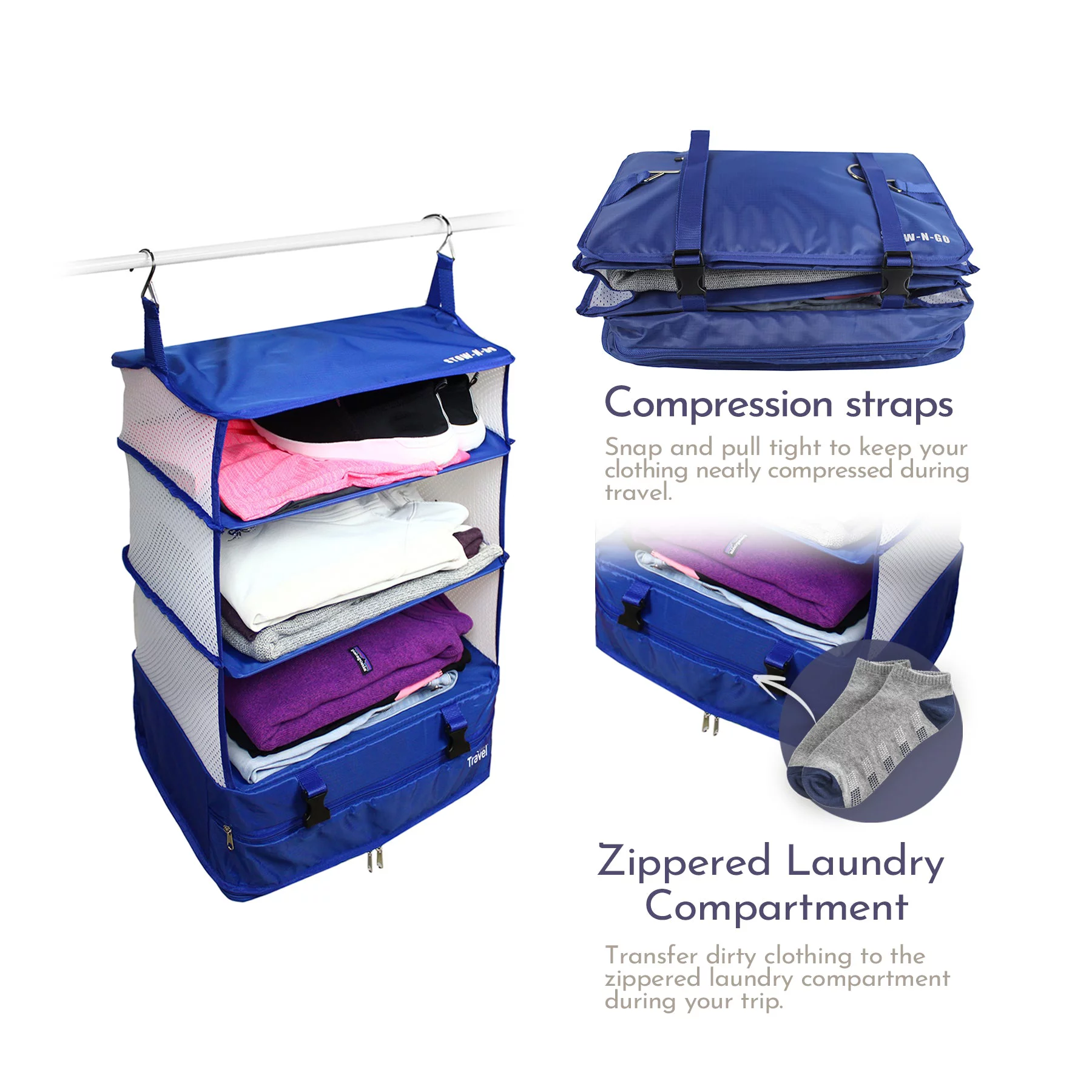 STOW N GO HANGING TRAVEL SHELVES - LARGE, From Grand Fusion