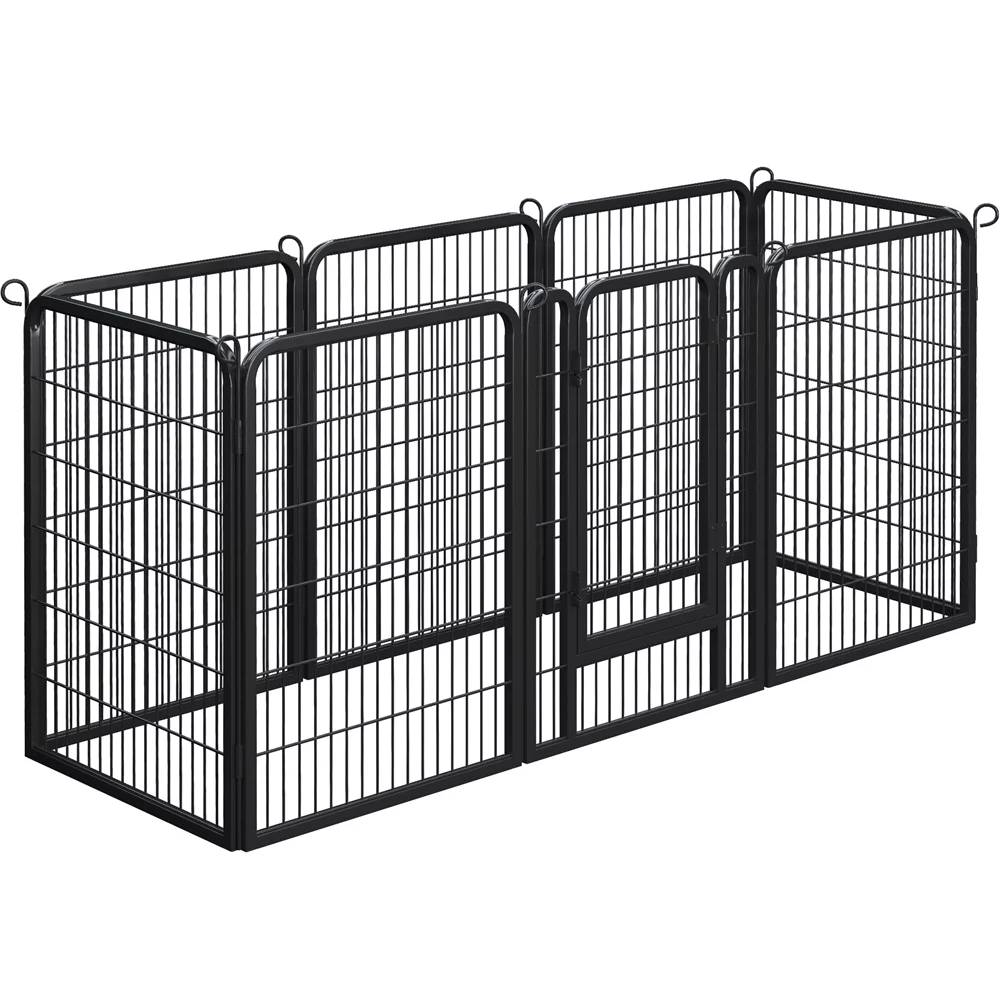 Yaheetech 39.5''H 8 Panels Dog Playpen,Black