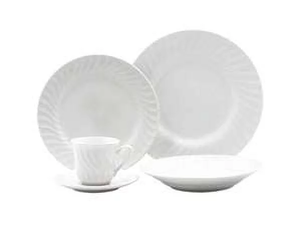 Lynns Paradise 40-Piece Imperial White Round Dinner Set