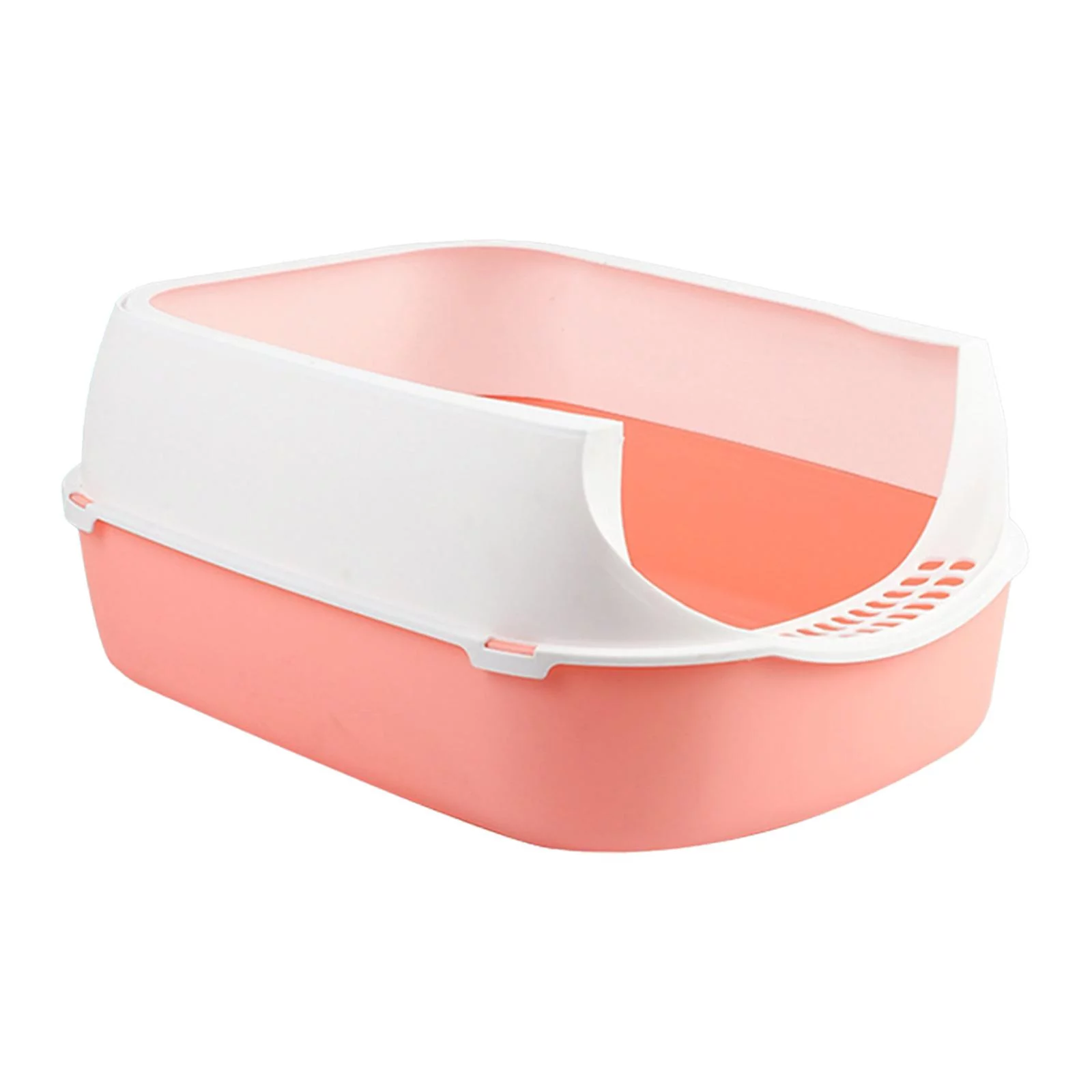 Pet Small Rabbit Litter Box Toilet, Bunny Rectangle Potty Trainer, Corner Litter Box Pet Pan for Small Animal/Rabbit/Guinea Pig/galesaur/Ferret 16.5x12.6x7.8 Inch Pink