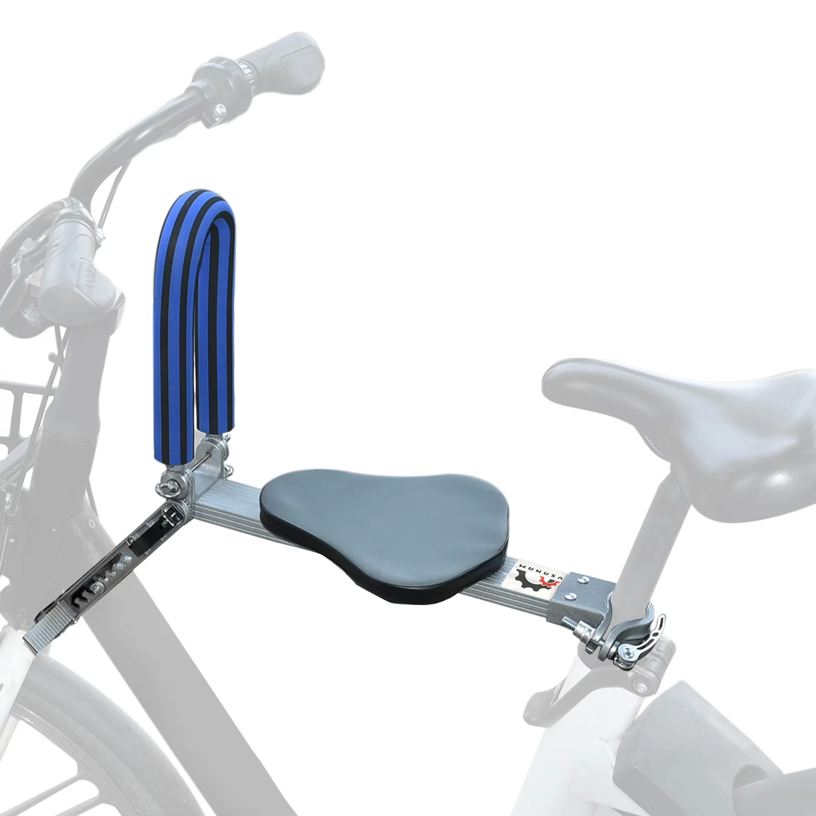 YSANAM Portable Ultralight Child Bike Seat with Front Mount Handrail and Storage Bag Folding Carrier