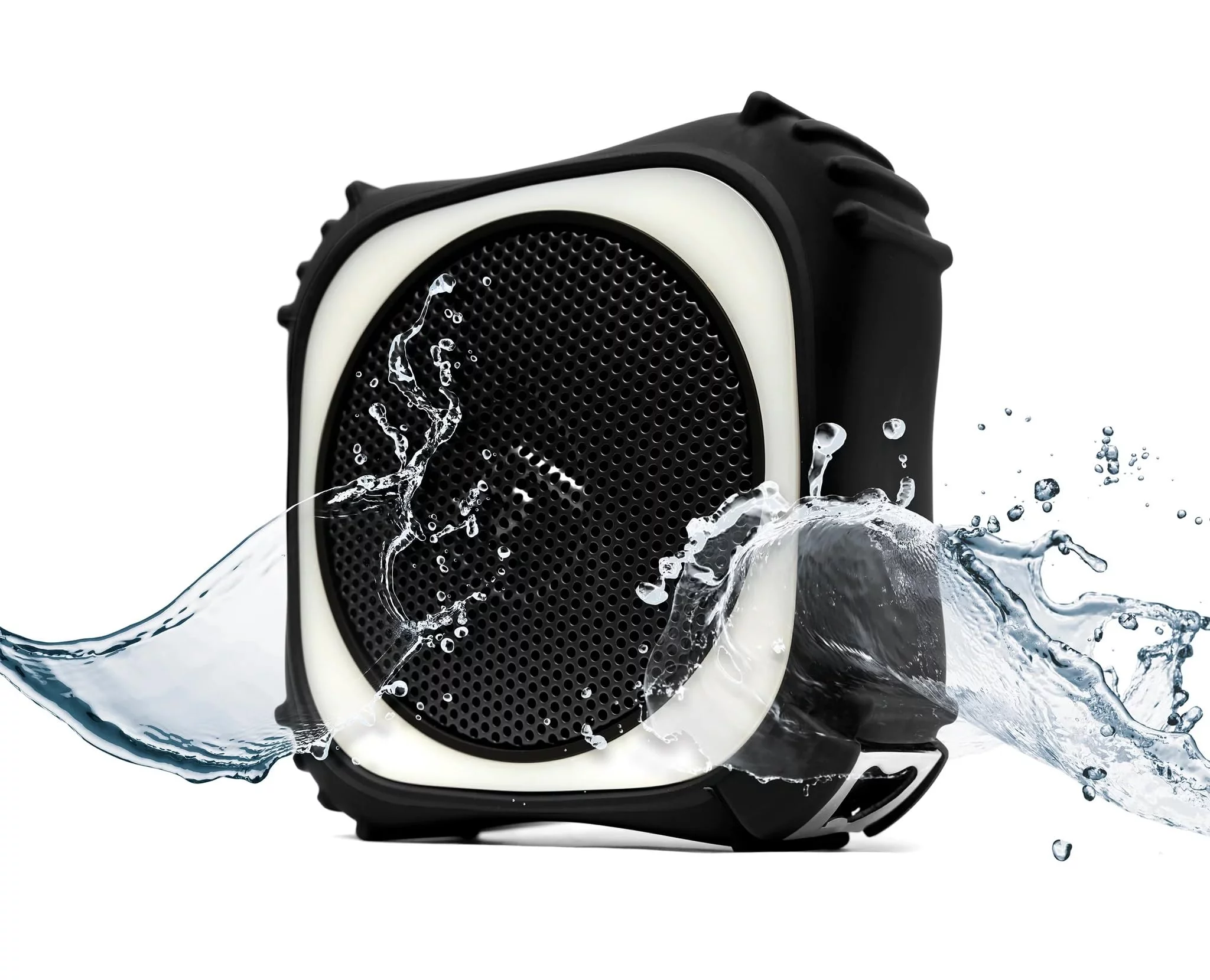 ECOXGEAR EcoEdge Pro Bluetooth Portable Speaker, Waterproof, LED Party Lights, Siri & Google Voice Assistant, Black