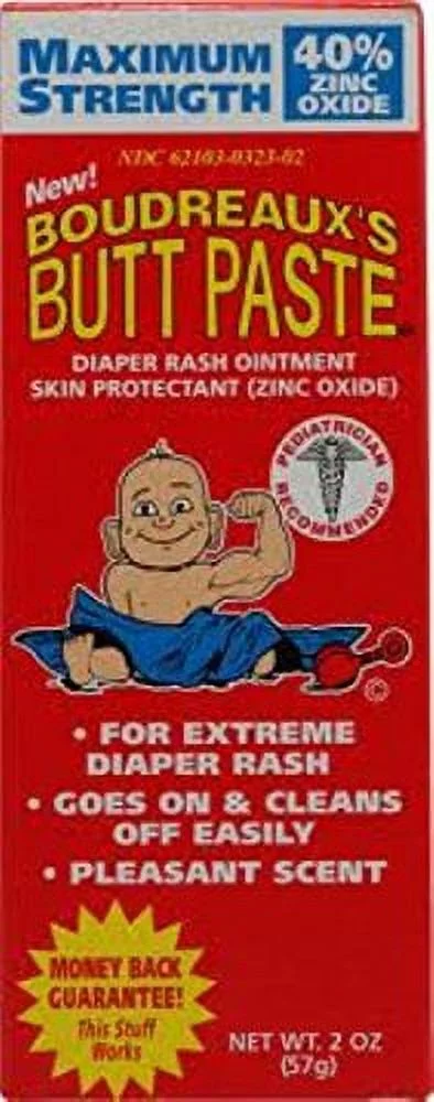 Boudreaux's Butt Paste Diaper Rash Ointment, Maximum Strength (Pack of 4)