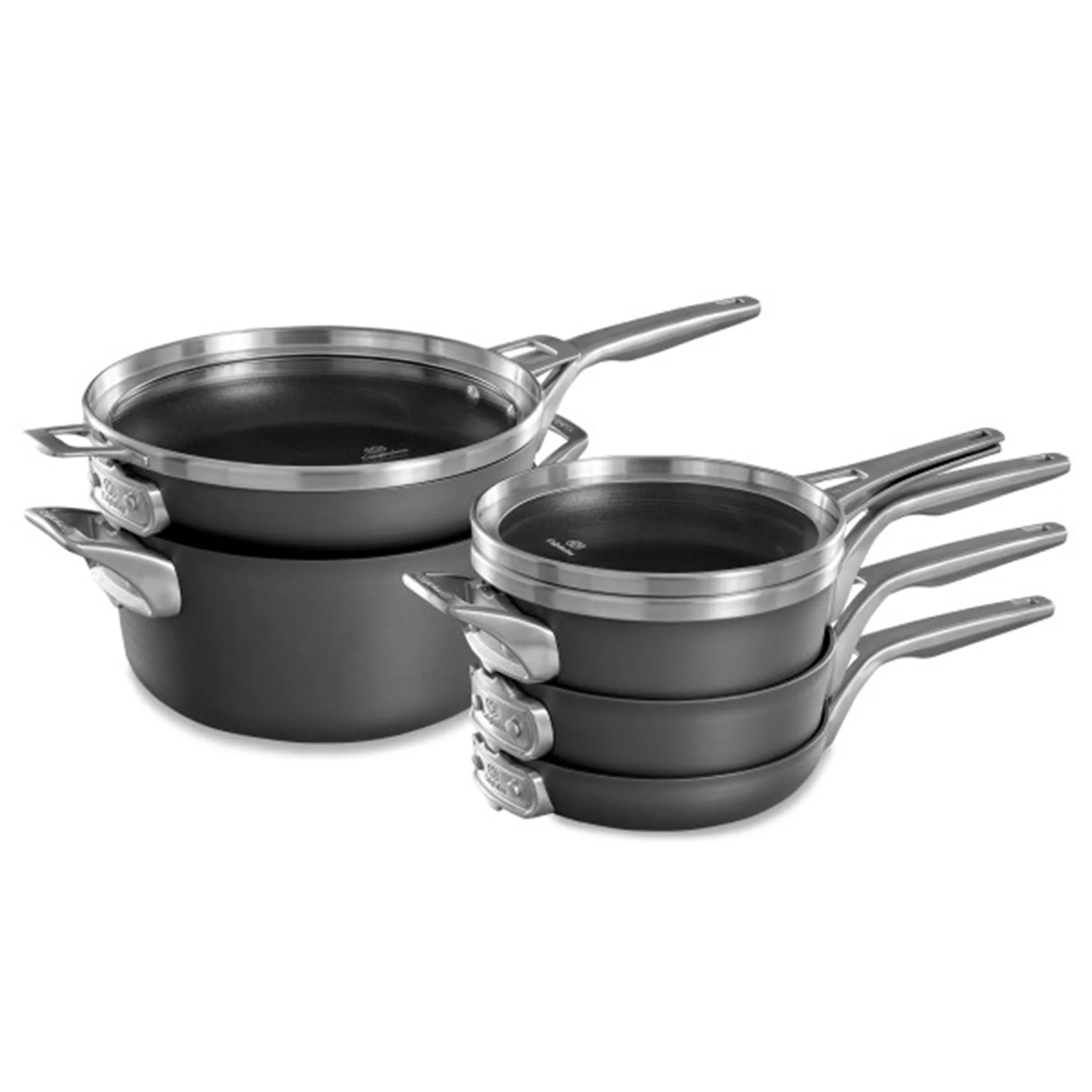 Calphalon Premier Space Saving 8 Piece Nonstick MineralShield Pot & Pan Set