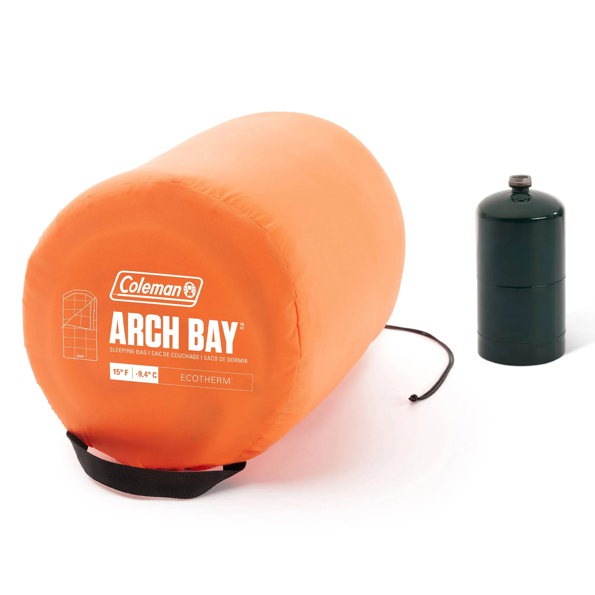 Coleman Arch Bay Cold Weather Sleeping Bag with ZipPlow Zipper, Daffodil