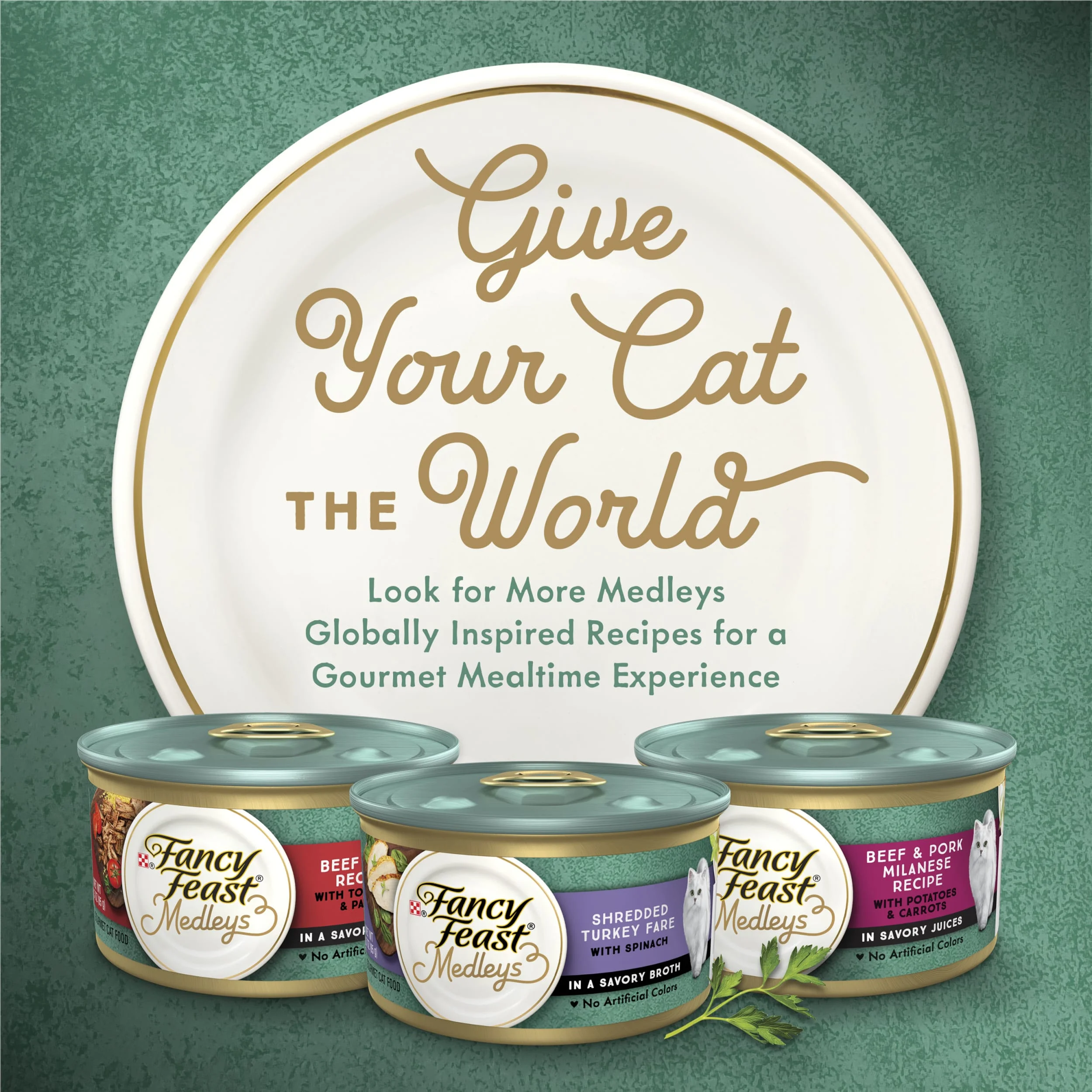 (24 pack) Purina Fancy Feast Medleys Wet Cat Food Chicken Tuscany Spinach, 3 oz Can