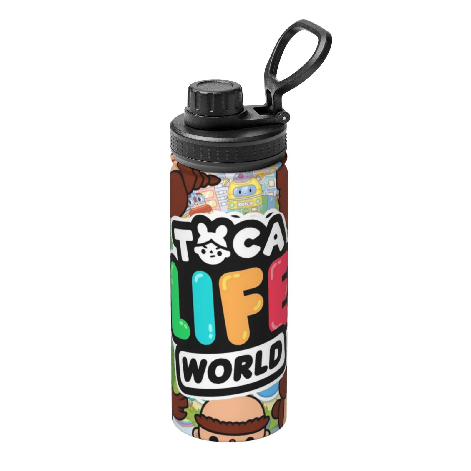 Toca Boca Life World Sports Insulated Water Bottles Kettle Stainless Steel Portable Cup18OZ For Travel Gym School