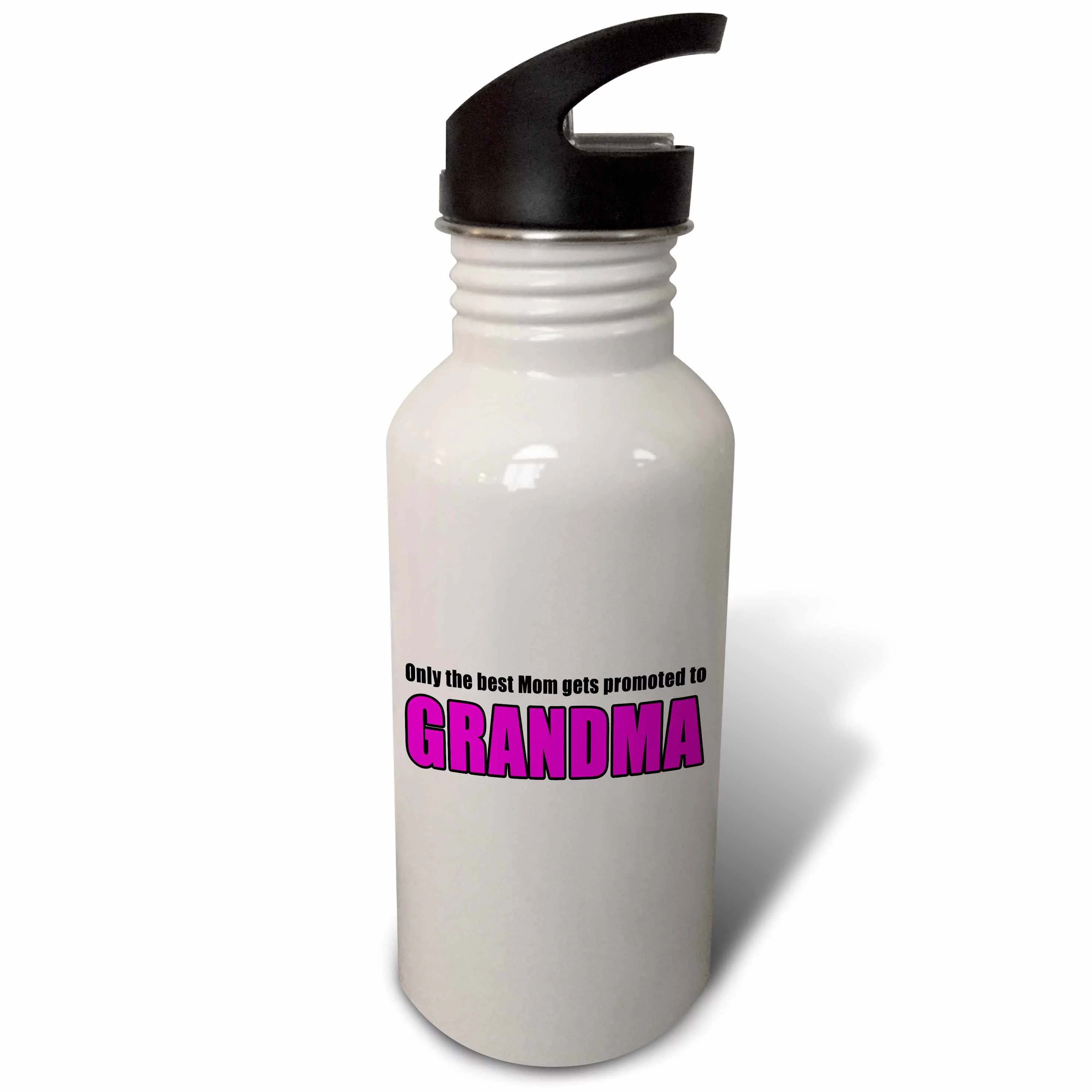 Only The Best Mom Gets Promoted To Grandma Pink 21 oz Sports Water Bottle wb-221757-1