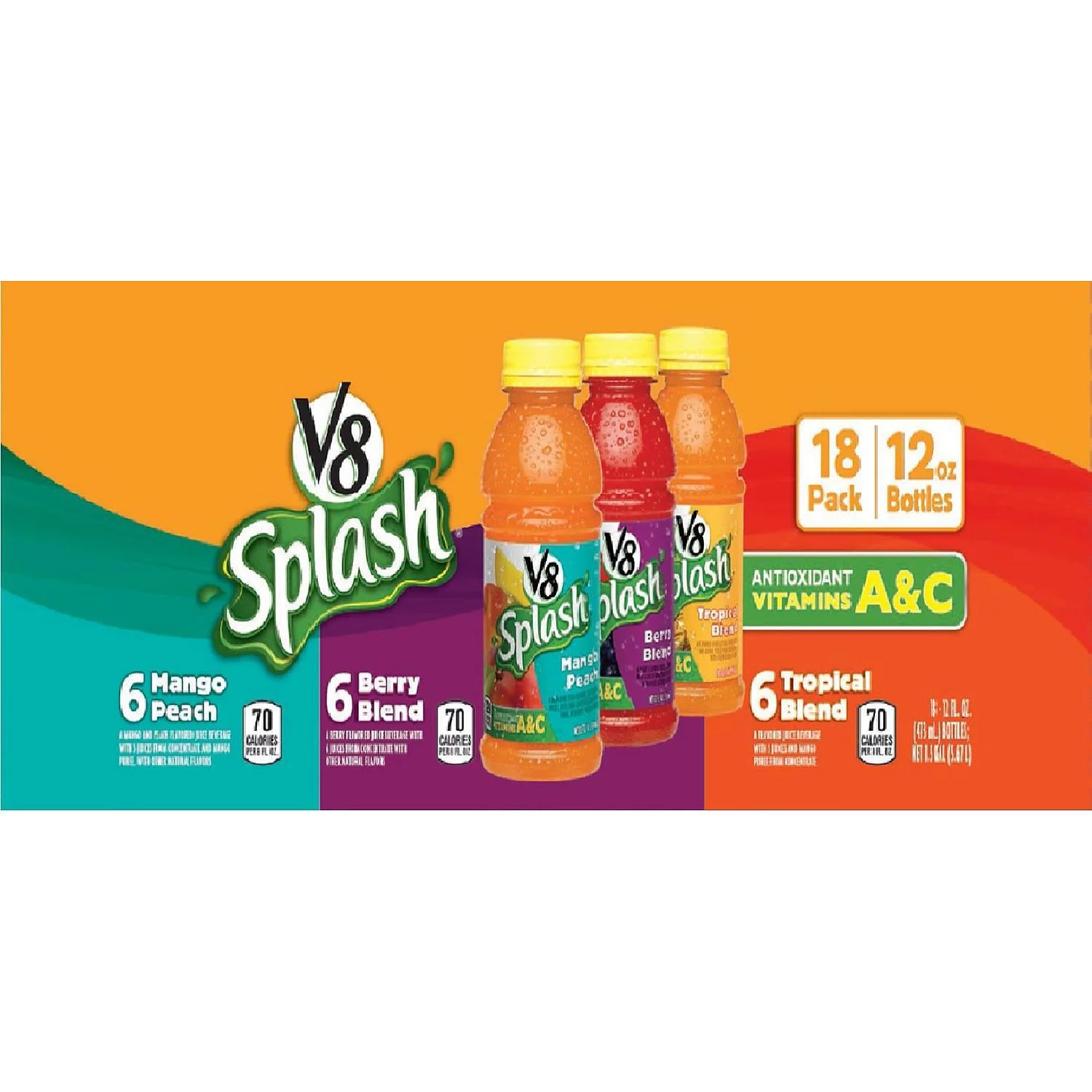 V8 Splash Variety Pack (12 oz., 18 pk.)