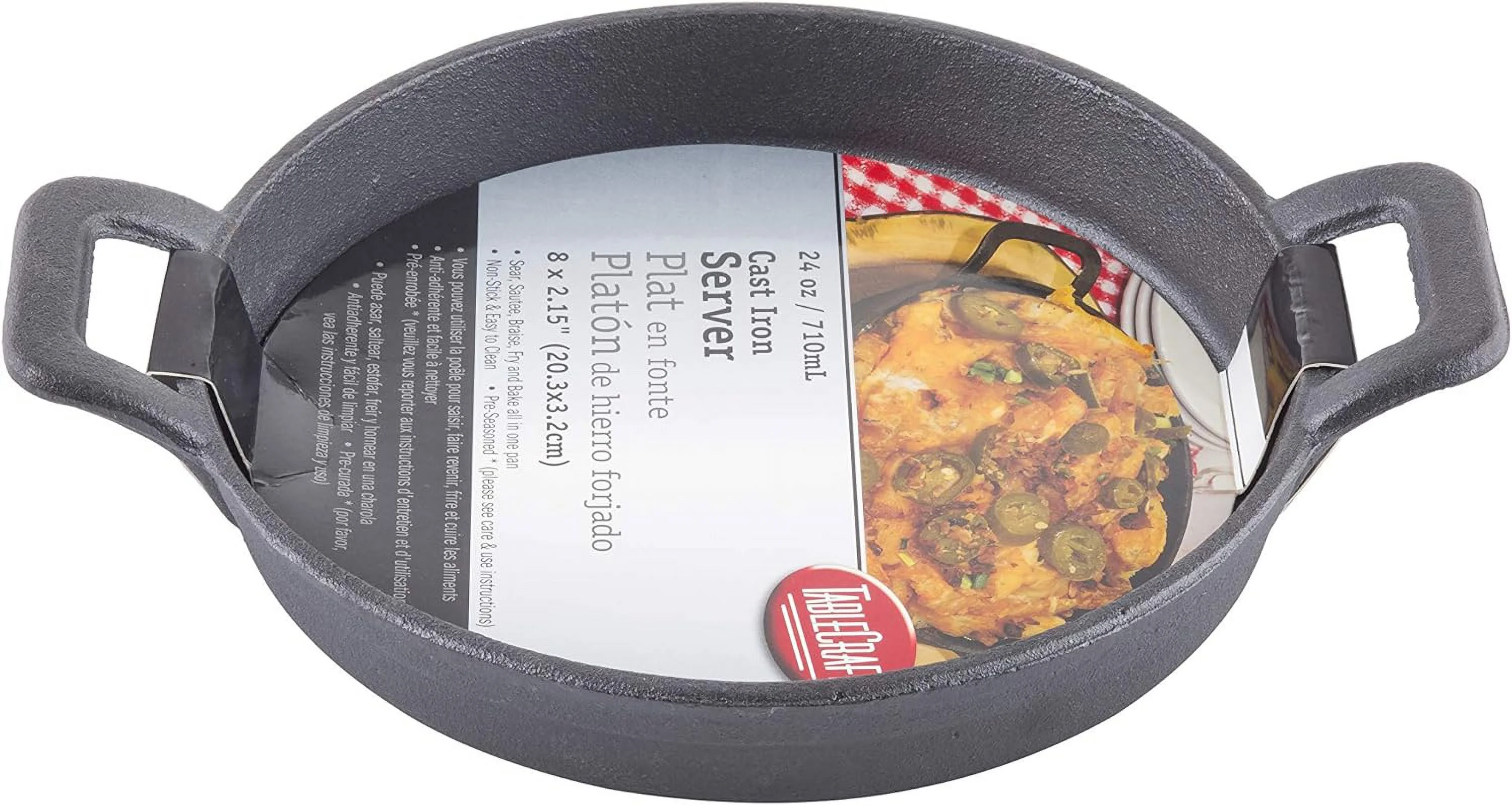 Tablecraft 24 oz Fajita Platter Cast Iron 10.25 x 8 x 1.75