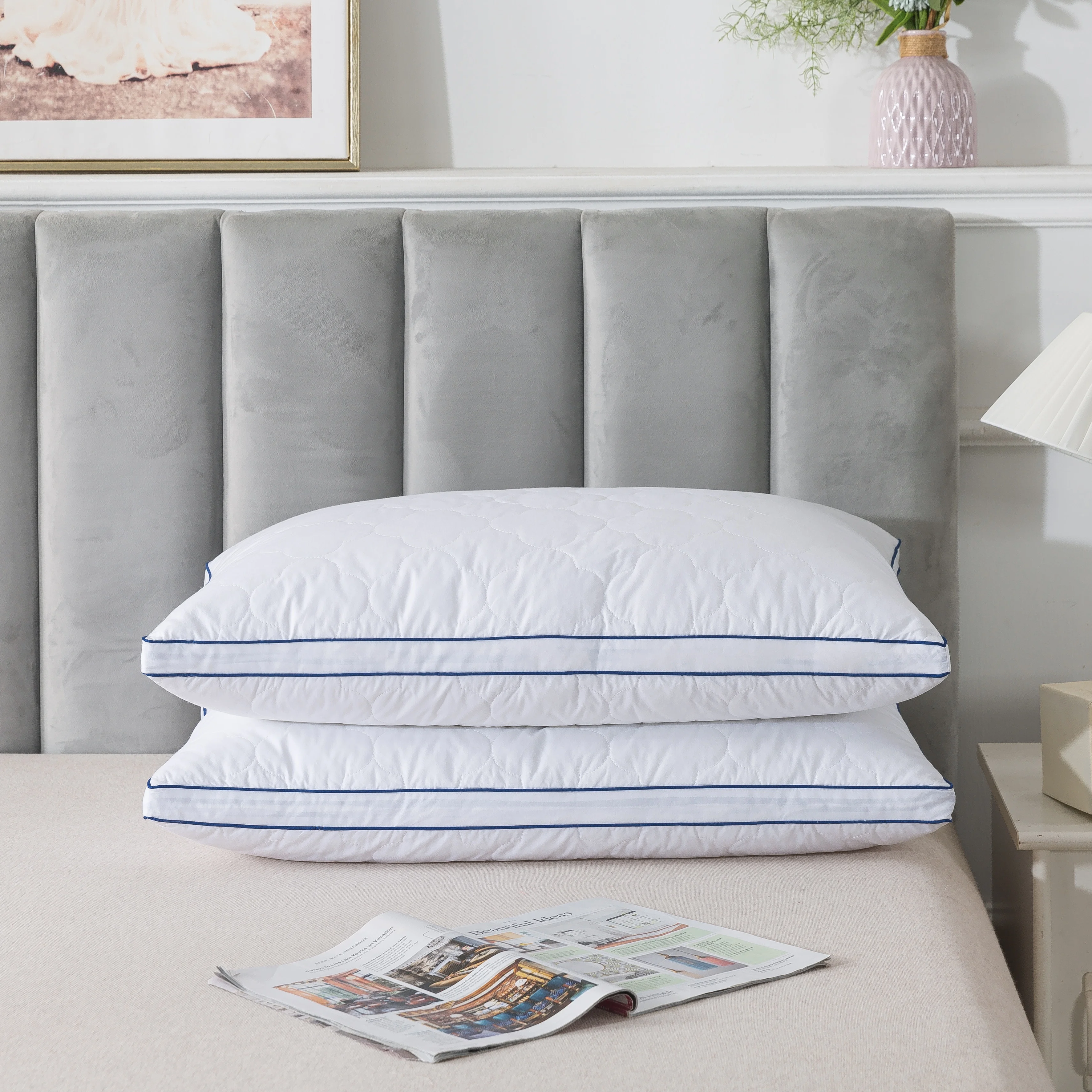 Royal Velvet White European Down Blend Surround Pillow - Standard/Queen