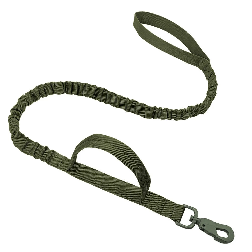Tactical Dog Leash No Pull Elastic Strap Durable Pet Training Traction Rope Lead