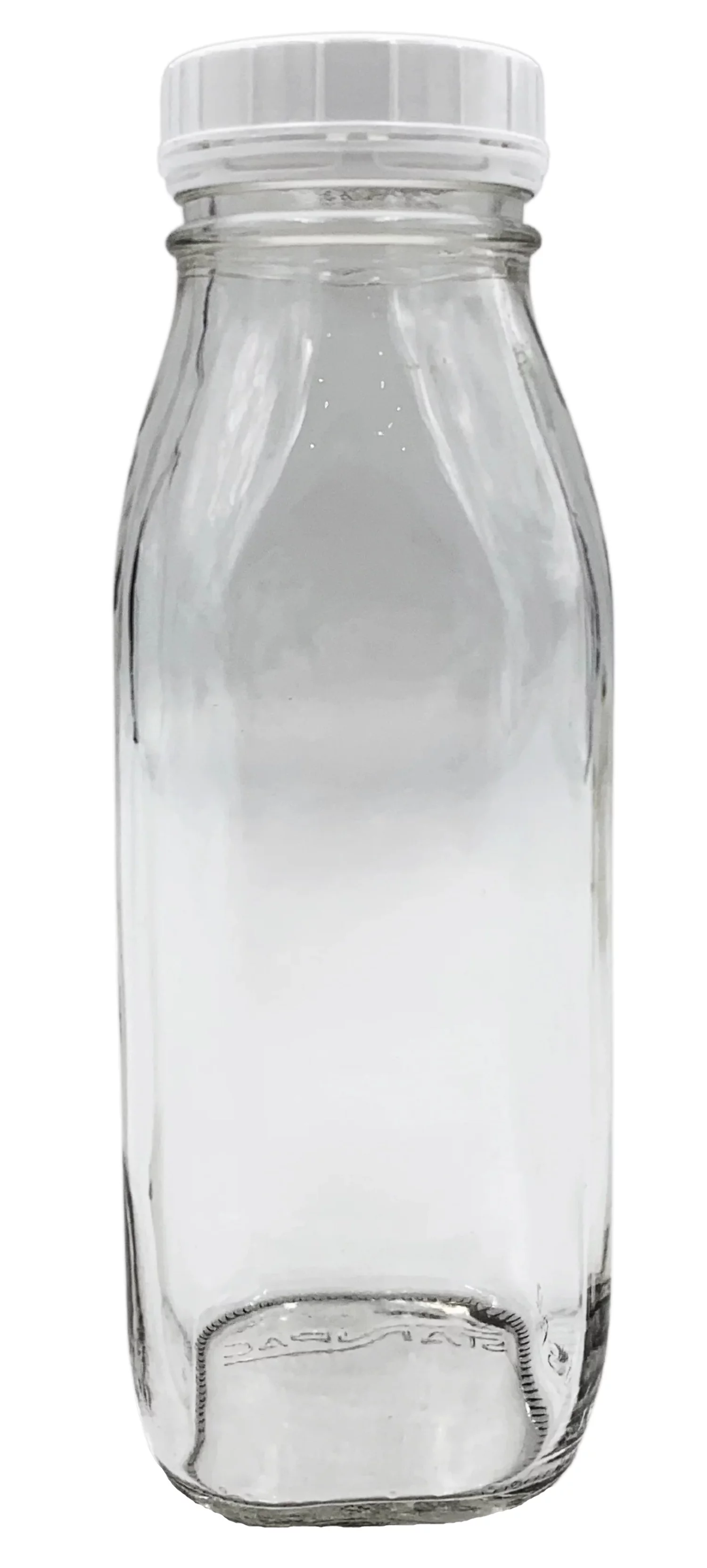 16 Oz Glass Water Bottle Virtually Unbreakable with Thick Sides and Screw-on Cap