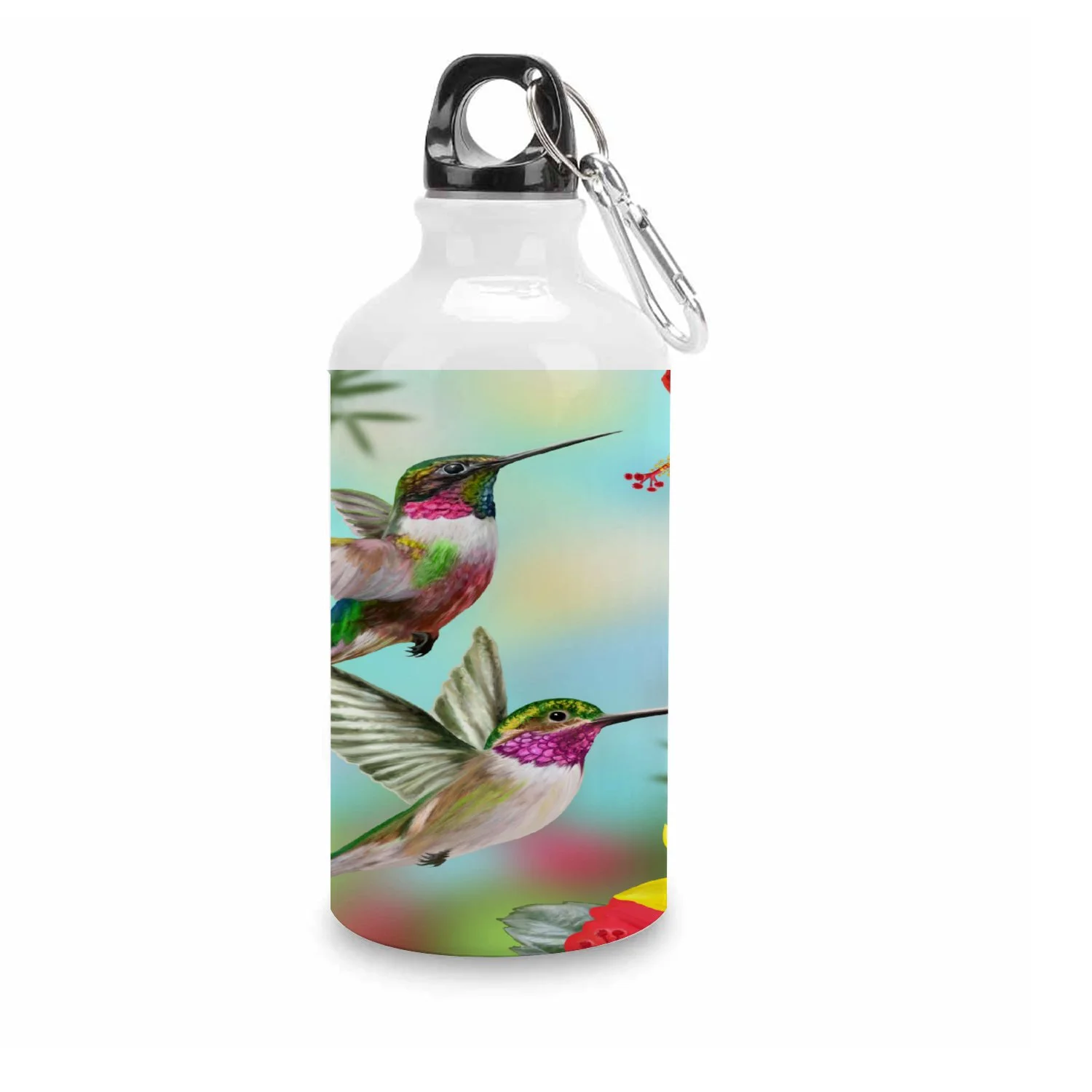 GZHJMY Sports Water Bottles, Spring Flower Bird Large Capacity Aluminium Portable Leakproof Lightweight Drink Bottles for Fitness and Outdoor Enthusiasts