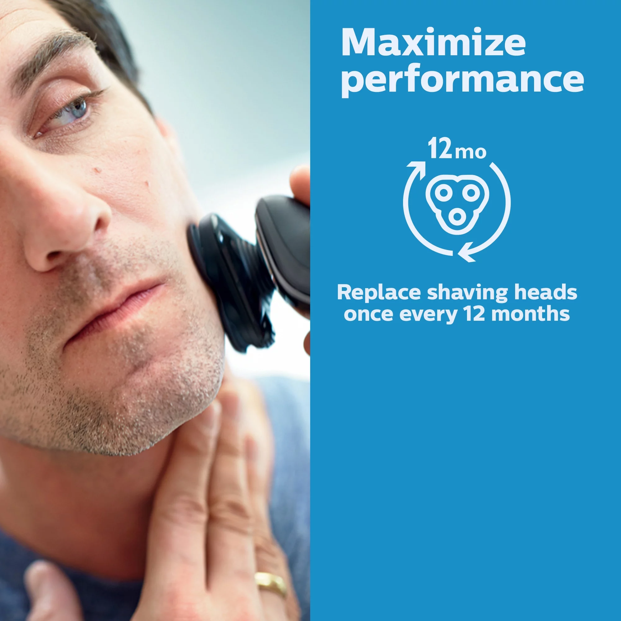Philips Norelco Shaving Heads For Shaver Series 5000 & Aquatouch Shavers, Replaces Hq8 Head, SH50/52