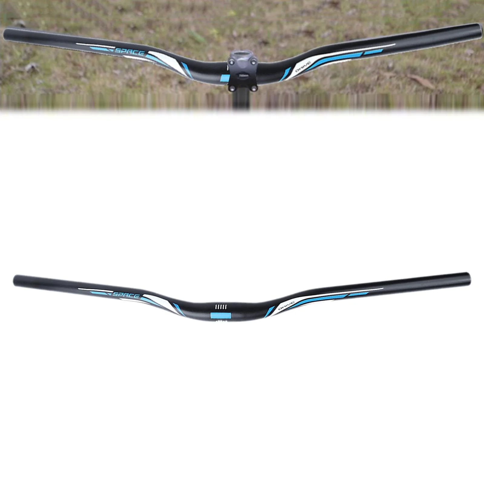 mm Handlebar r, 690mm Aluminium Alloy Mountain Road DH Bike Handle Blue