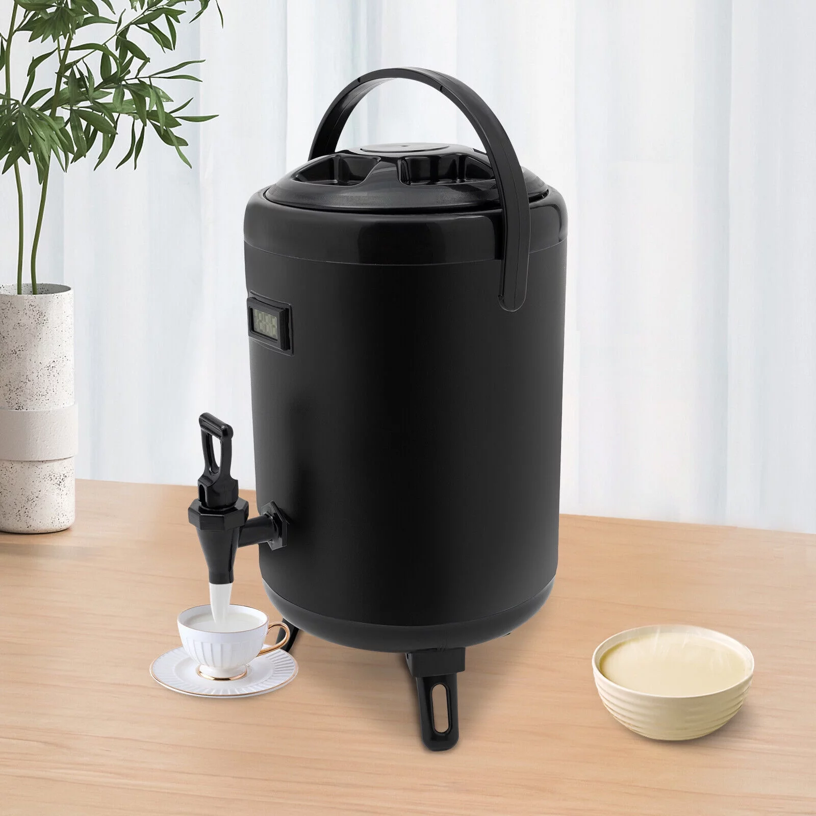 8L Insulated Beverage Dispenser Hot Cold Drink Water Dispenser W/ Handle