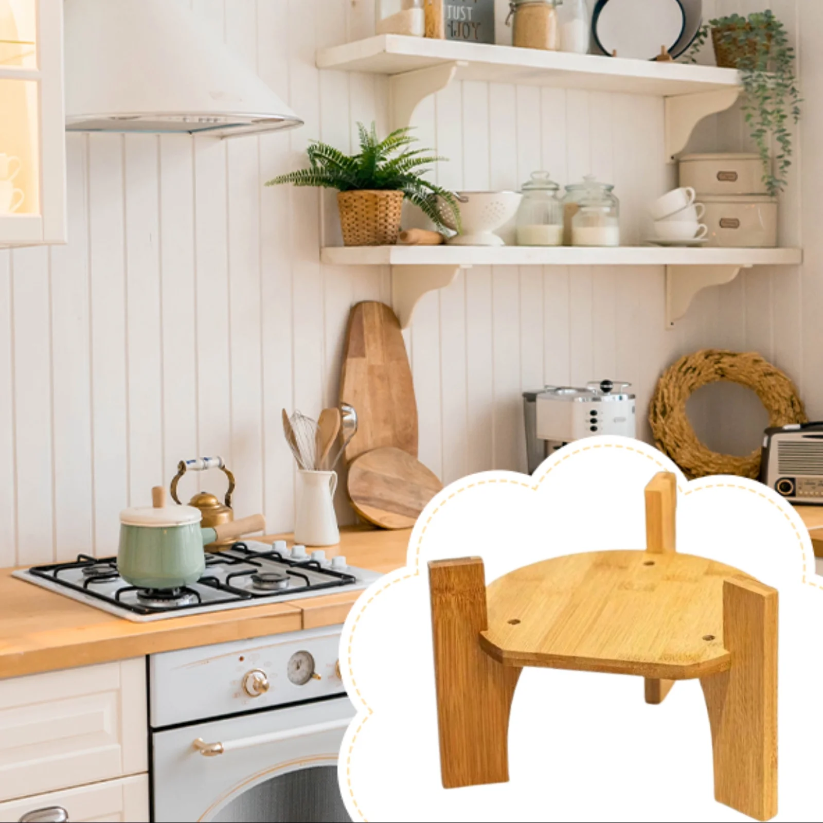 Drink Dispenser Stand Wooden Sturdy Multifunction Handicraft Durable Glass Jar Stand Round Base Beverage Dispenser Support for Party Kitchen