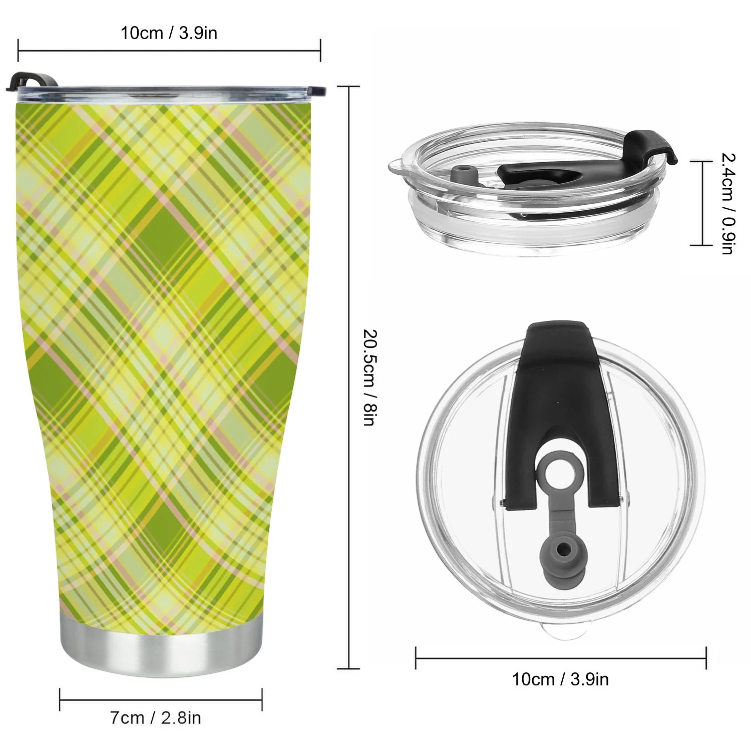 Hidove Stainless Steel Tumbler, Seamless Raster Decorative Pattern 30oz Leak Proof & Stainless Steel Bottle for Hot & Cold Drinks - Coffee Travel Mug, Water Metal Canteen, Thermal Cup