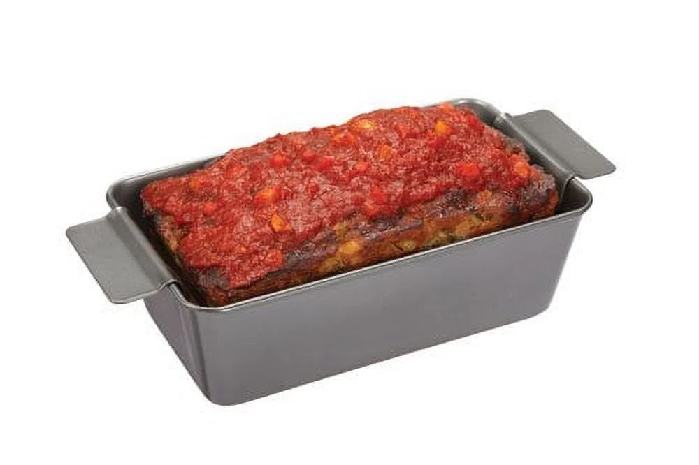 Chicago Metallic Non-Stick 2-Piece Healthy Meatloaf Set, Grey