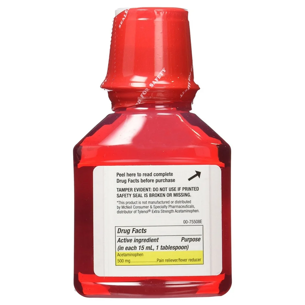 Major Adult Rapid Burst Cherry Extra Strength Acetaminophen 8 oz (Pack of 4)