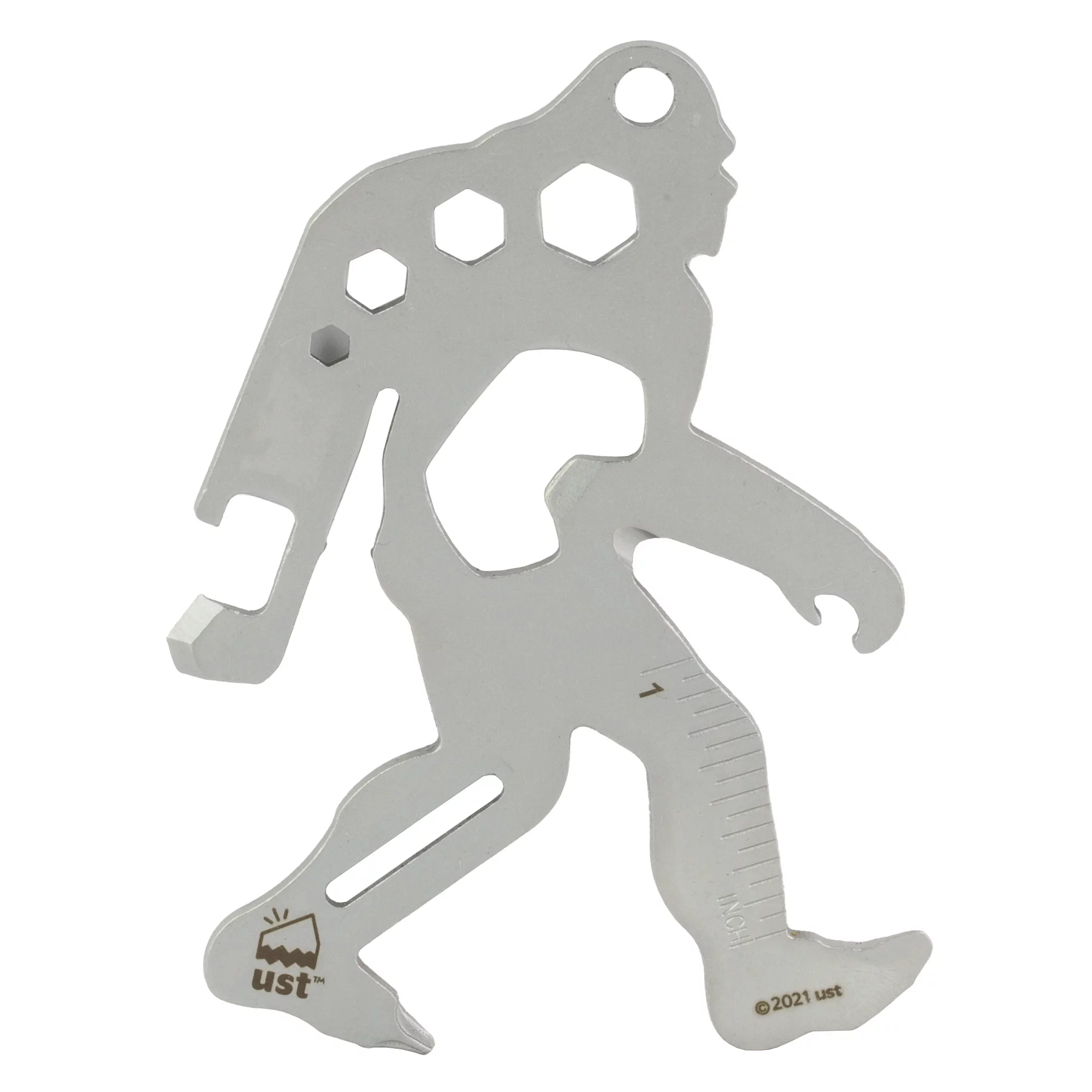 UST - Ultimate Survival Technologies Sasquatch Tool, Multi Tool, Silver, Stainless Steel, Includes Carabiner, 3.6