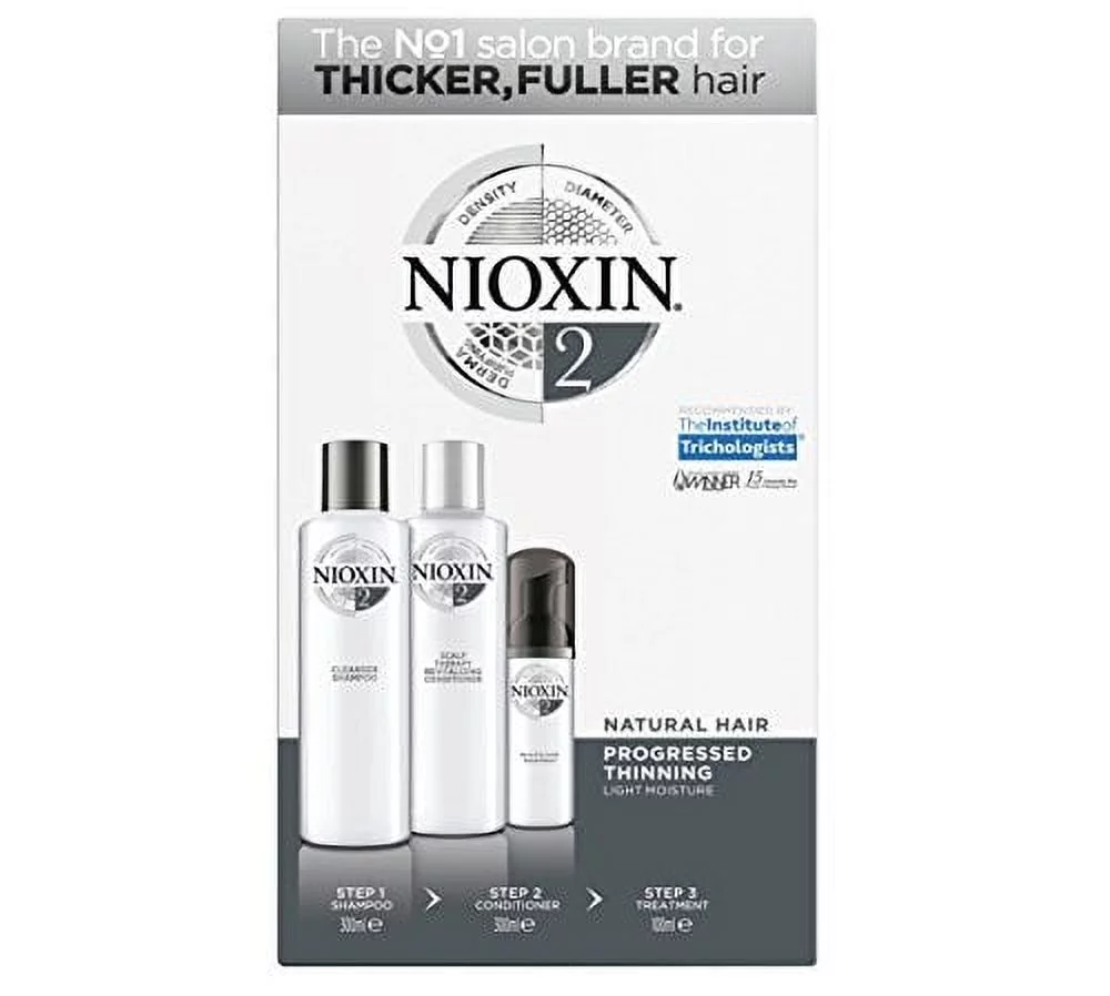 Nioxin System 2 Trio: Cleanser Shampoo 10.1 oz , Scalp Therapy Conditioner 10.1 oz , Scalp & Hair Treatment 3.38 oz