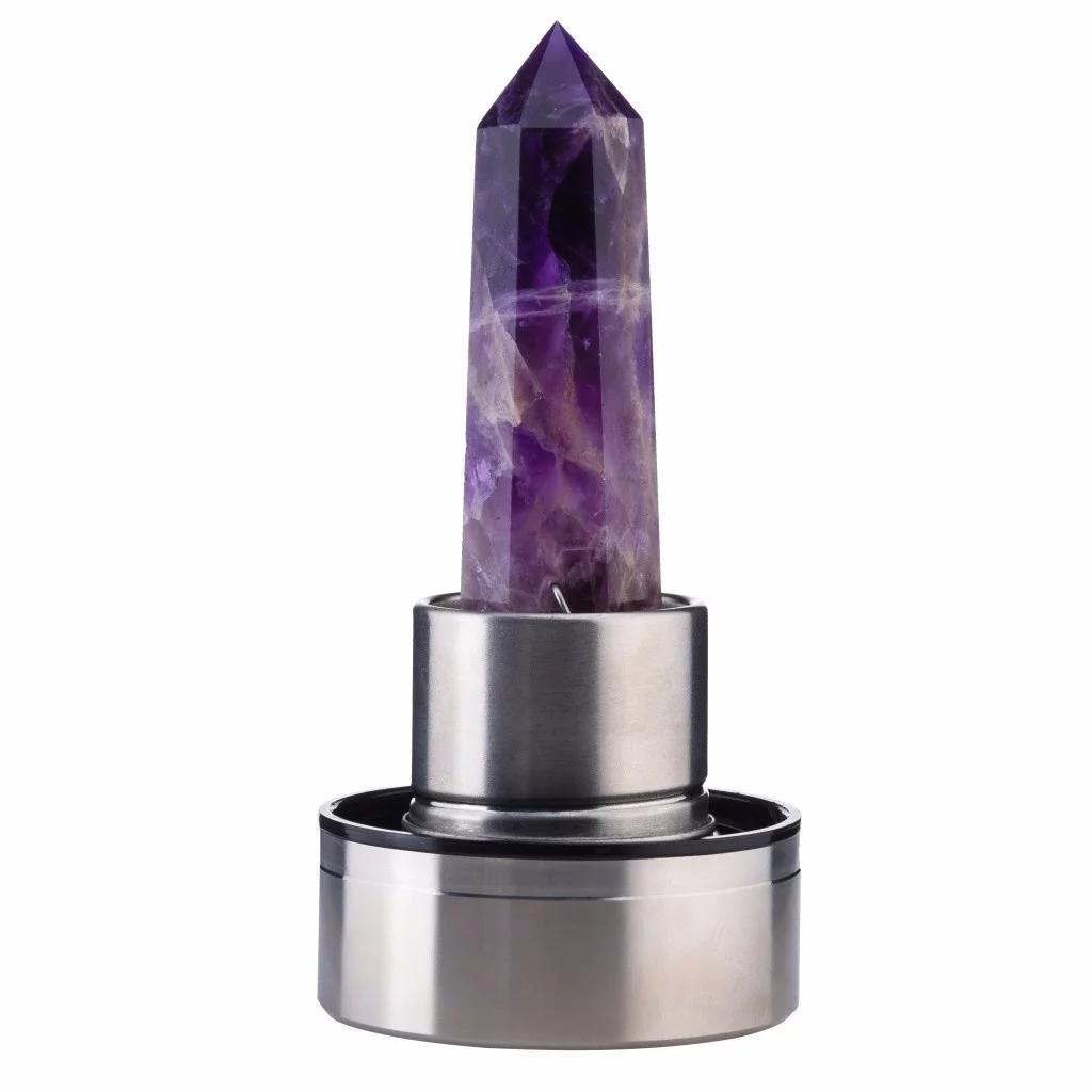 Natural Crystal Point Wand Quartz Crystal Water Bottle