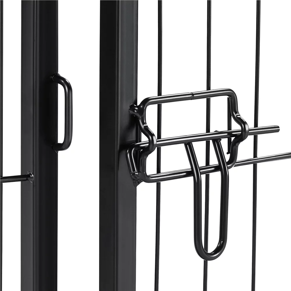 Yaheetech 16 Panels 24'' Dog Playpen Iron Pet Playpen Dog Cat Exercise Fence, Black