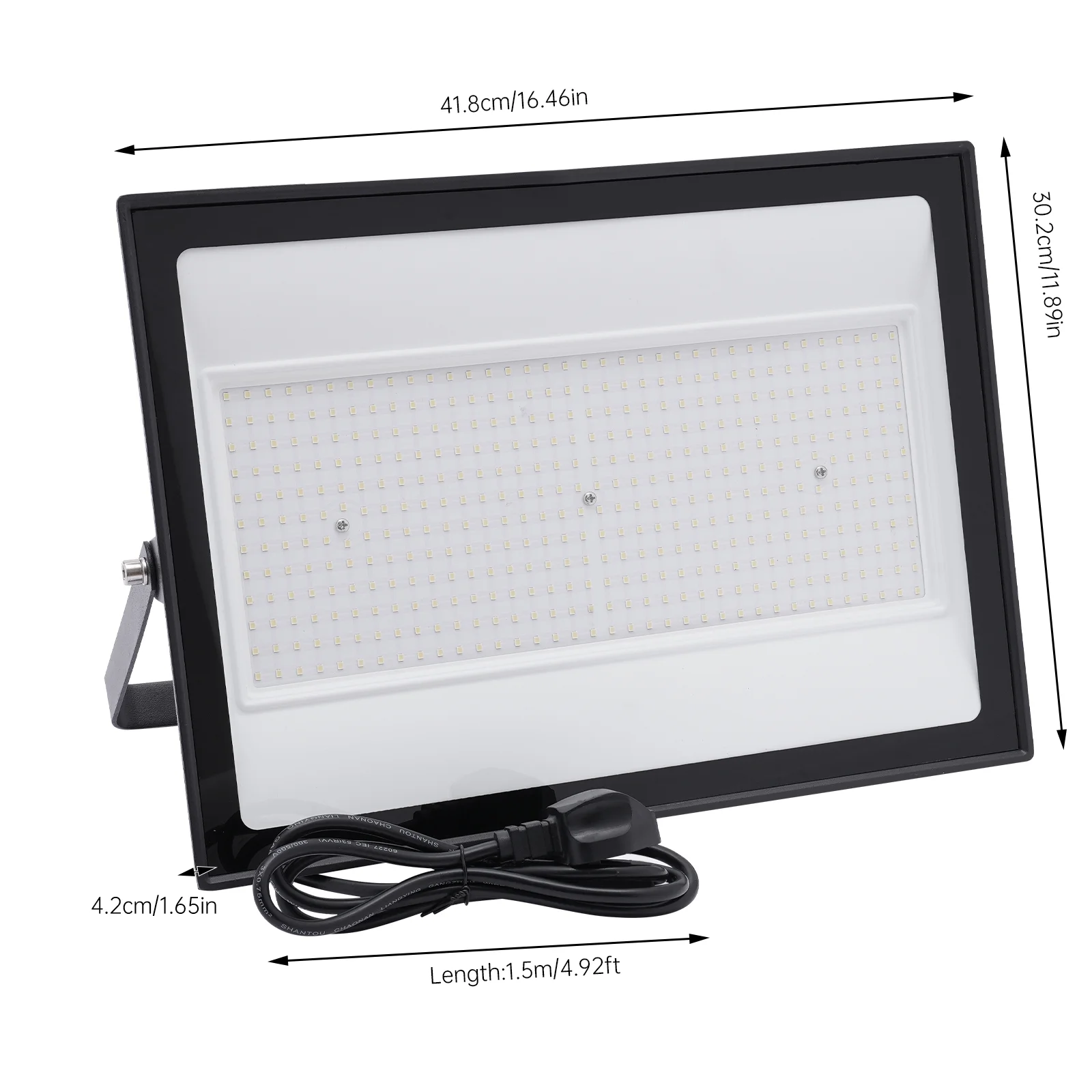 300W LED Flood Light, 24000LM Super Bright Security Lights, UL Certificated Plug, IP66 Waterproof Outdoor Flood Light, 6500K Daylight White Floodlight for Yard, Garden, Garages