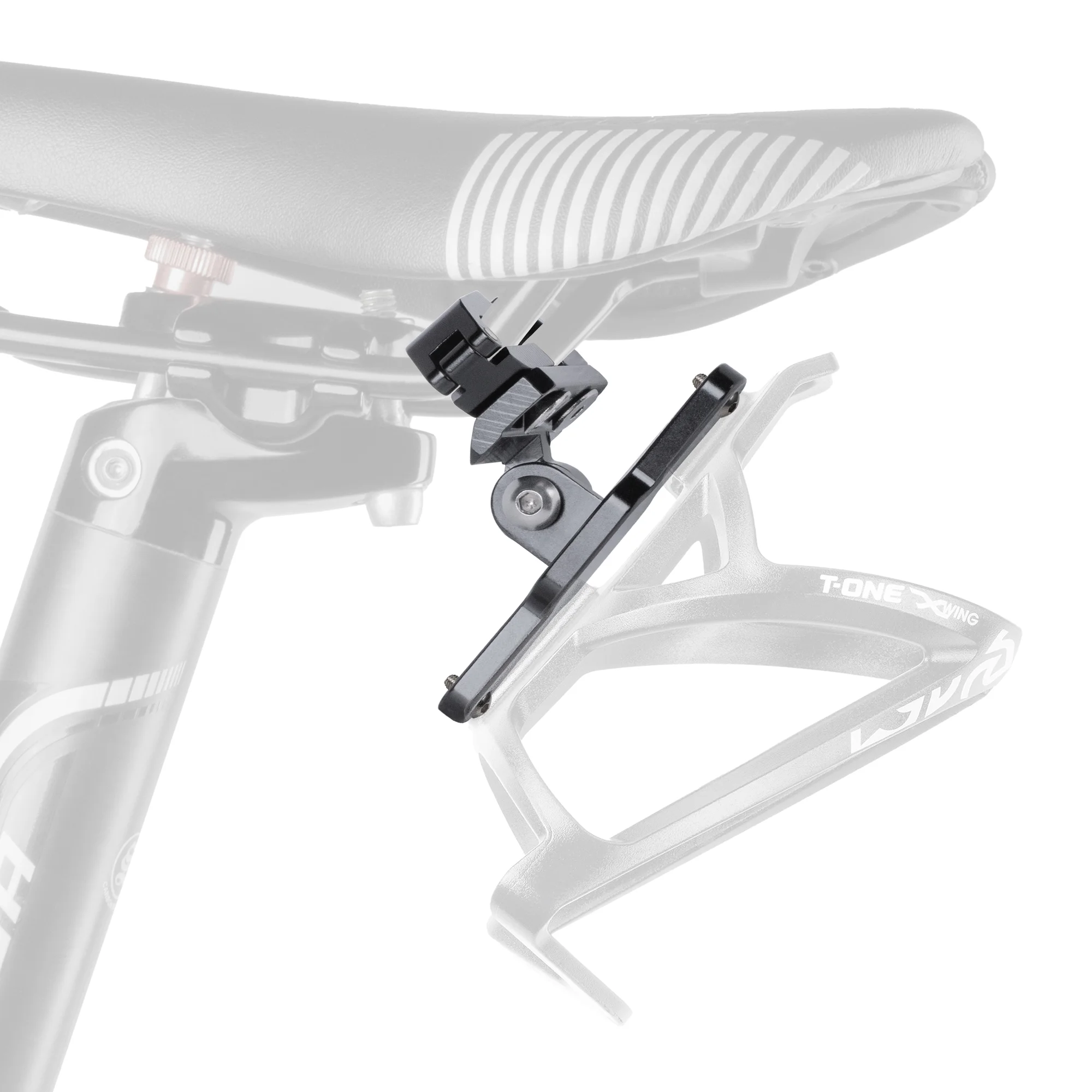 CD MTB Road Bike Bicycle Bottle Cage Saddle Mount Adapter with Adjustable Angle