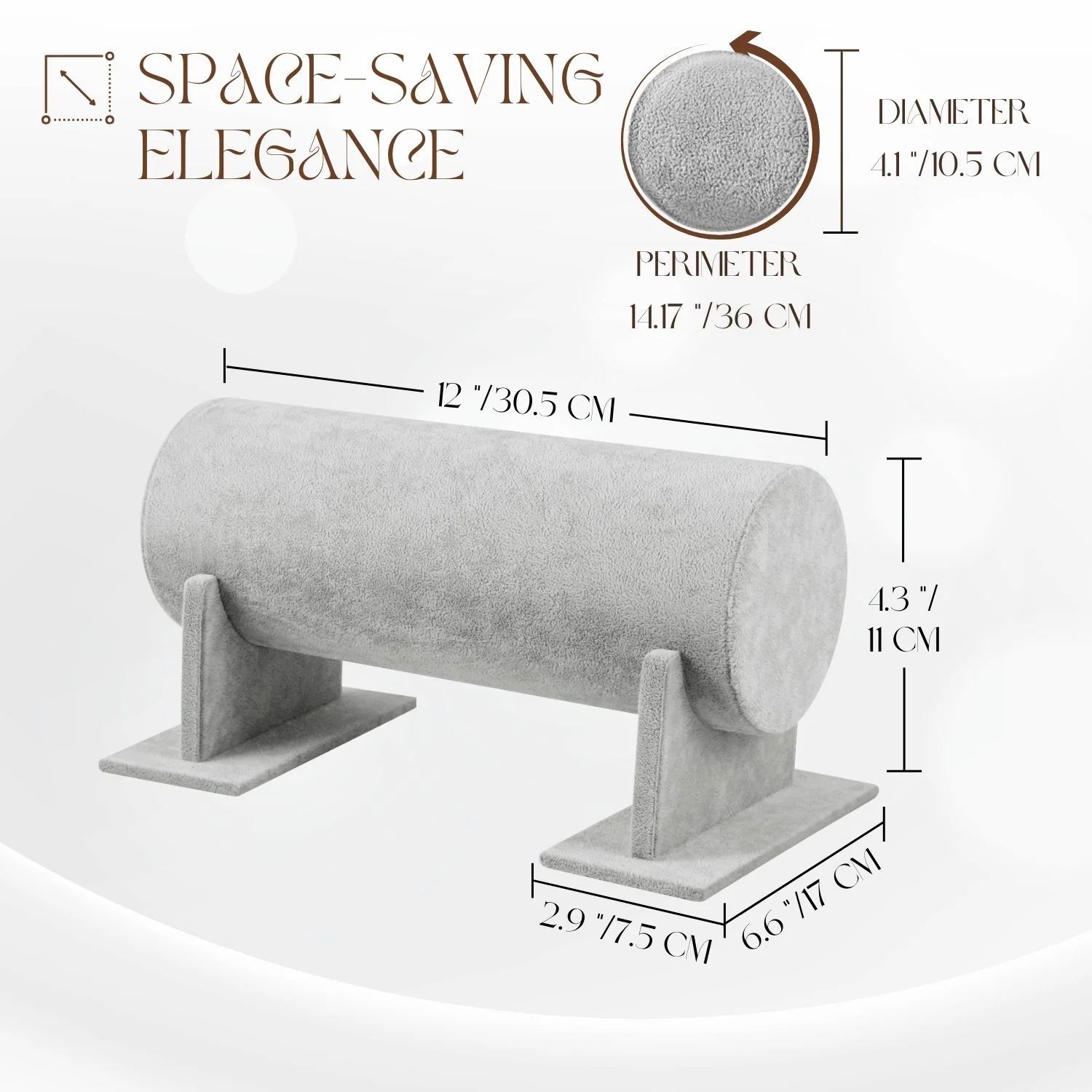 Jewelry Storage Organizer, Headband Holder Display Tower Hair Bands Rack, Gray Velvet Detachable Stand Tray for Baby Girls, Disney Ears, Cat Ear Band, Headpieces, Chains, Home Dresser