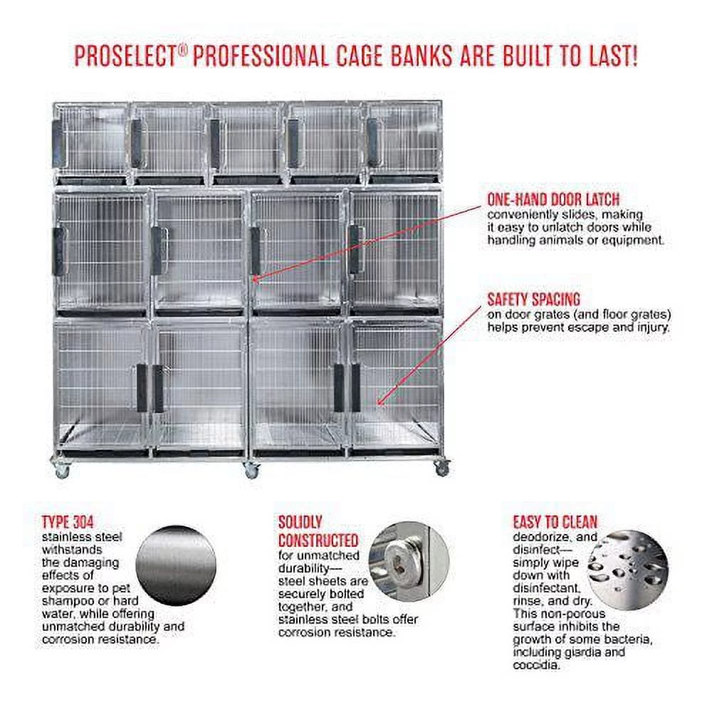 Pet Pals ZW5202 30 17 ProSelect Modular Kennel Cage Med Graphite