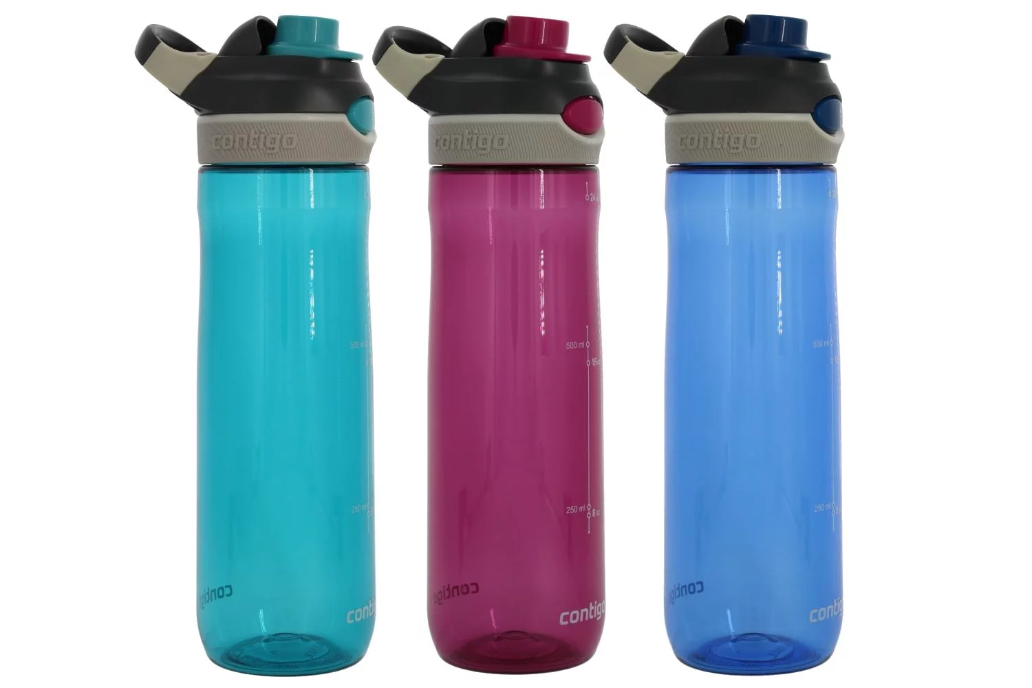 Contigo Autospout 24oz Water Bottle - 3 Pack (Monaco, Scuba, Very Berry)