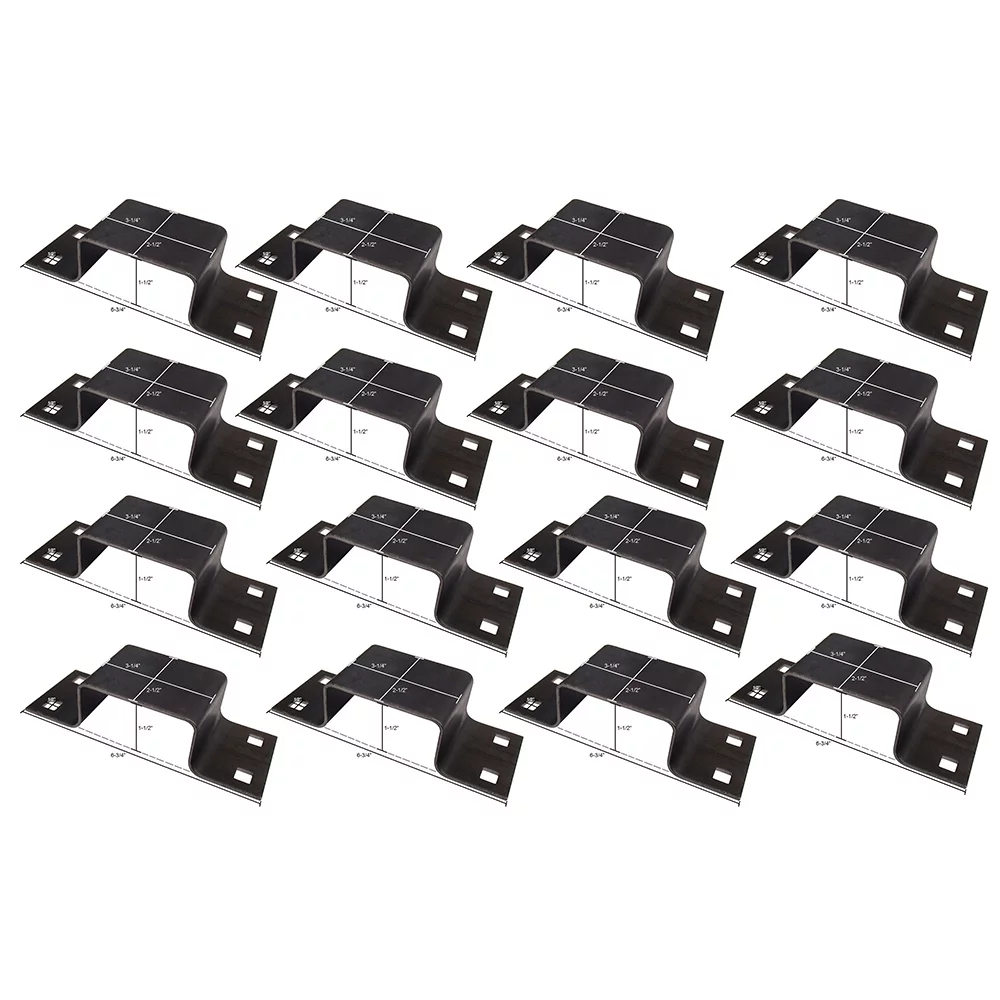 16 Bolt On Stake Pockets 12 Gauge Steel Board Holders for Truck Bed Trailer Bed