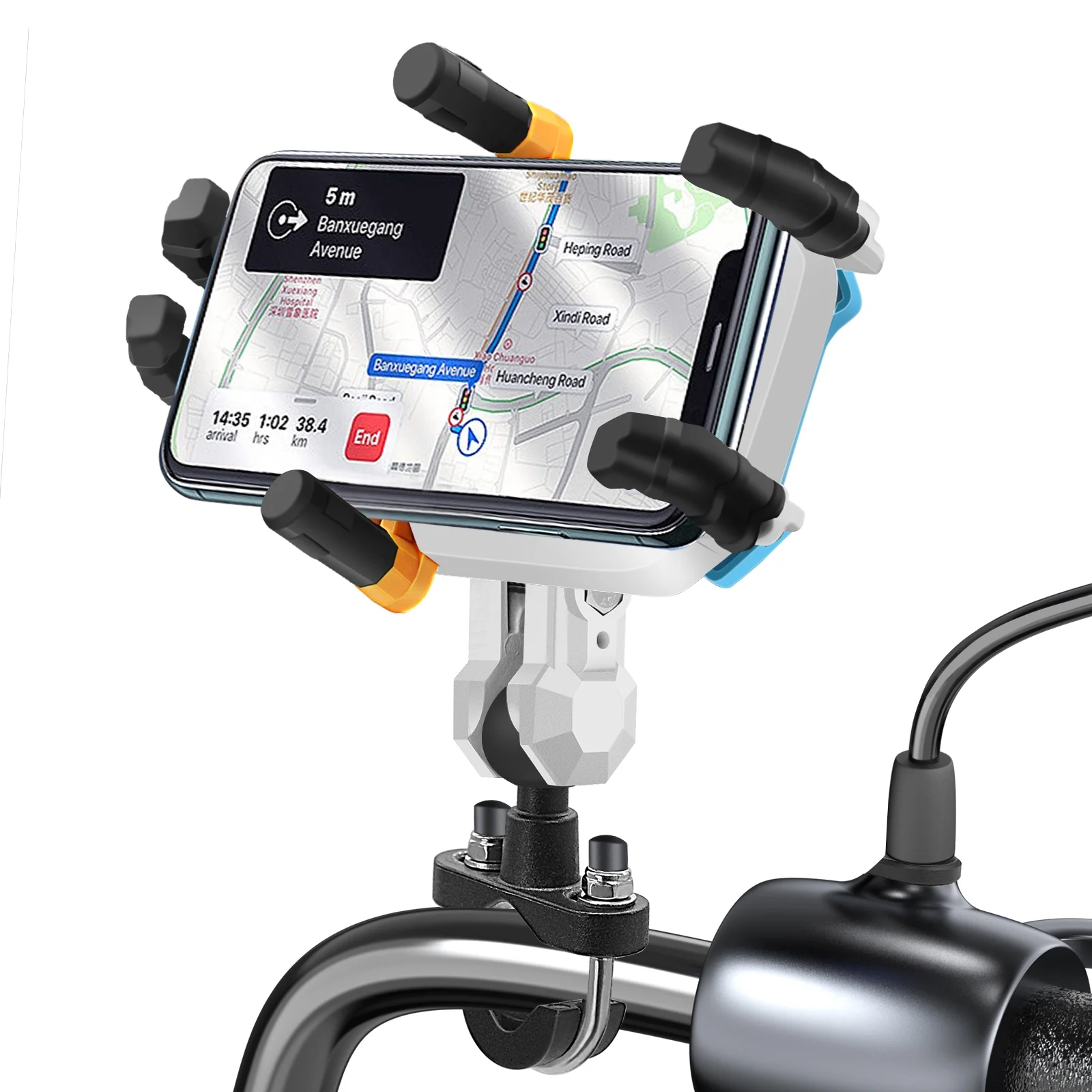 Htovila Phone Mount Holder,Rotation Motorbike Handlebar Motorbike Handlebar Mount Cell -Theft Rotation Cell -Theft Rotation ERYUE Mount Mount QISUO  Screw Mount Rotation  Screw COMETX