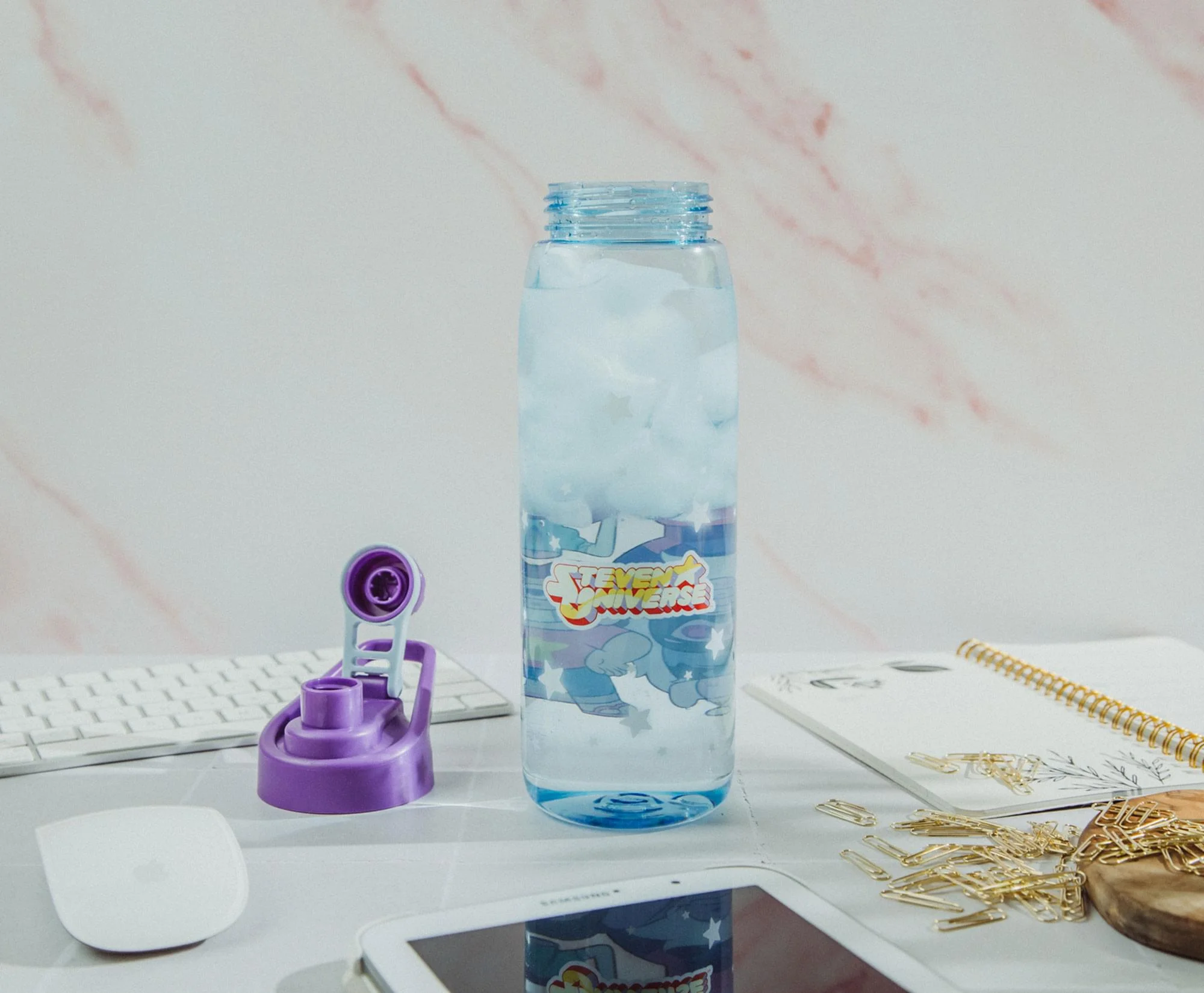 Steven Universe Characters Water Bottle With Screw-Top Lid | Holds 28 Ounces