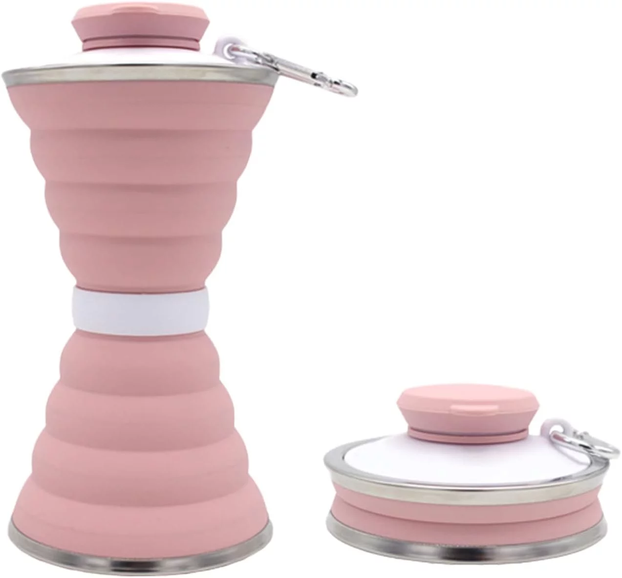 Travel Must Haves 1pc Foldable Water Bottle Reusable Leakproof Silicone Sports Travel Water Bottle