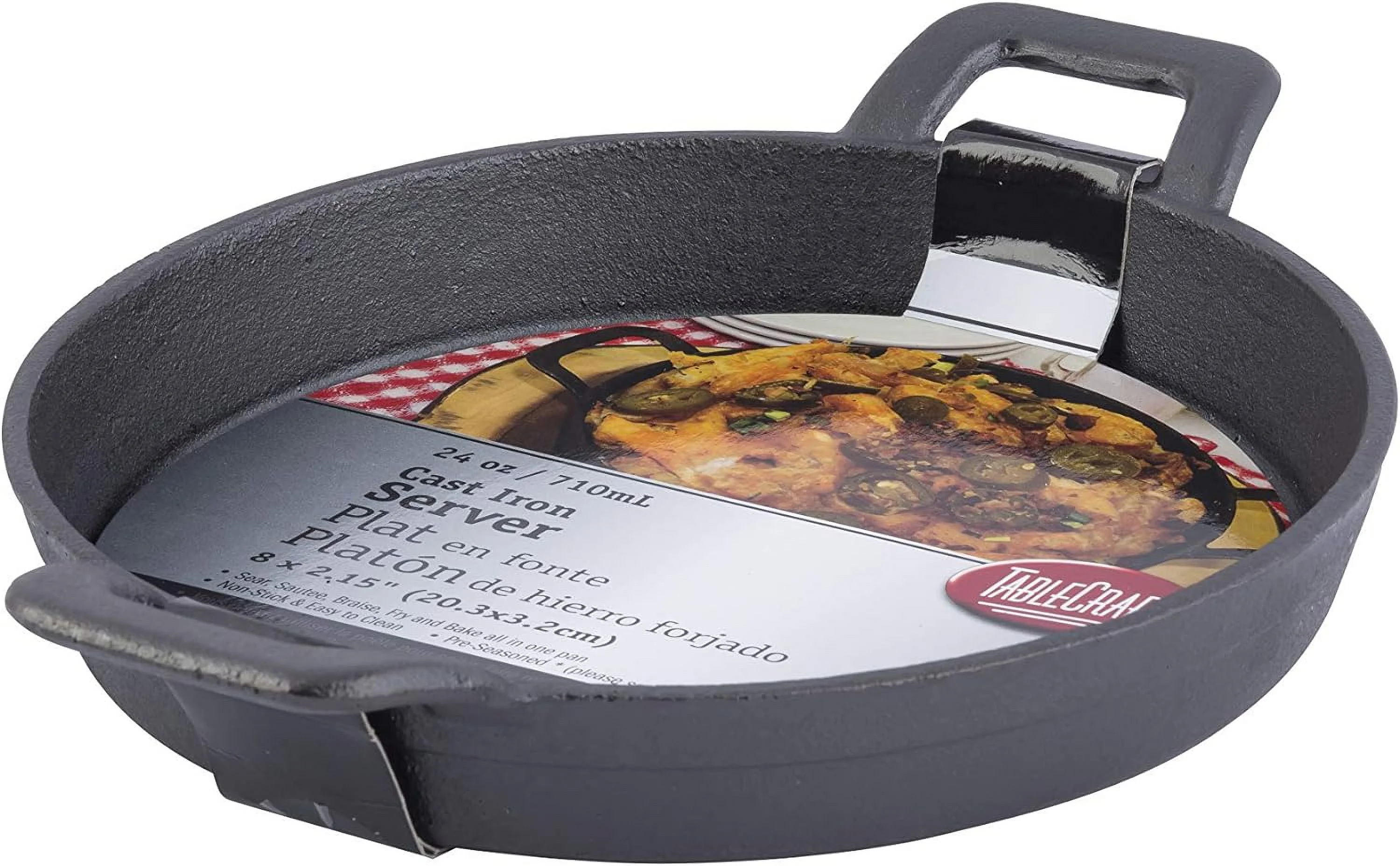 Tablecraft 24 oz Fajita Platter Cast Iron 10.25 x 8 x 1.75